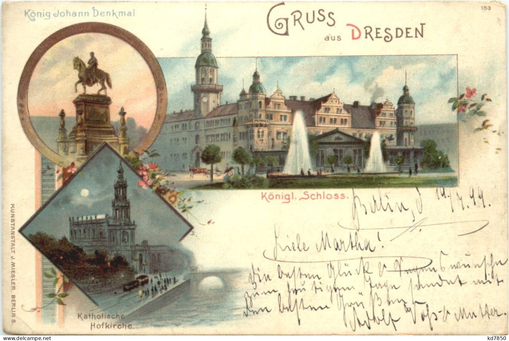 Gruss Aus Dresden - Litho - Dresden