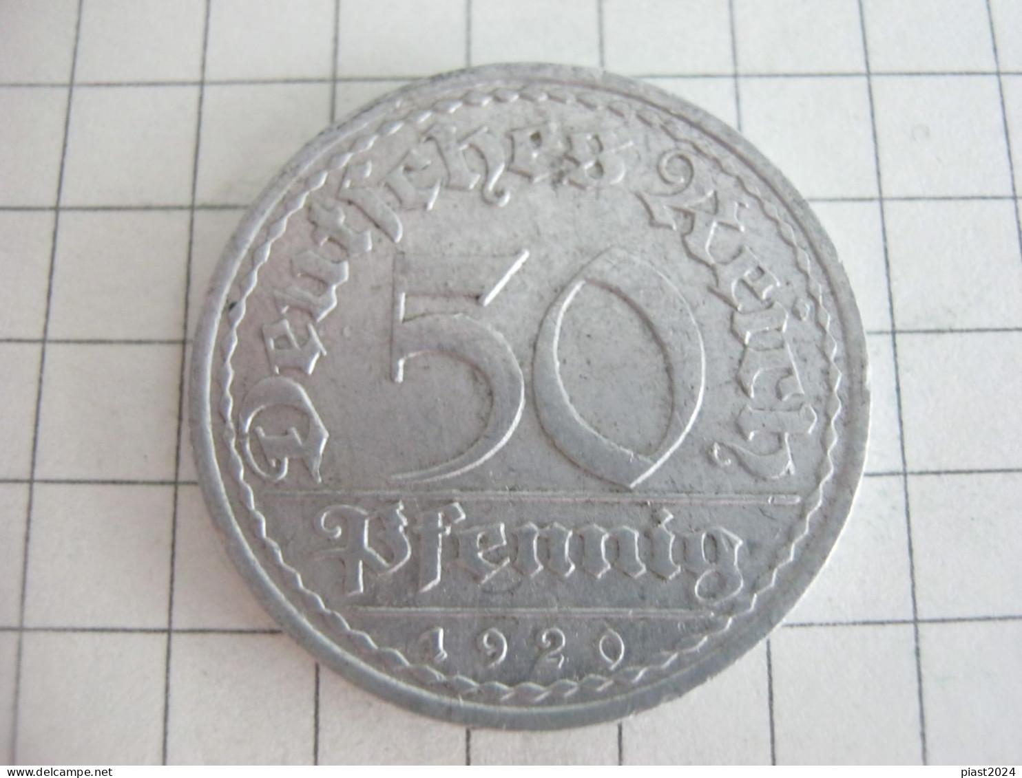 Germany 50 Pfennig 1920 A - 50 Renten- & 50 Reichspfennig