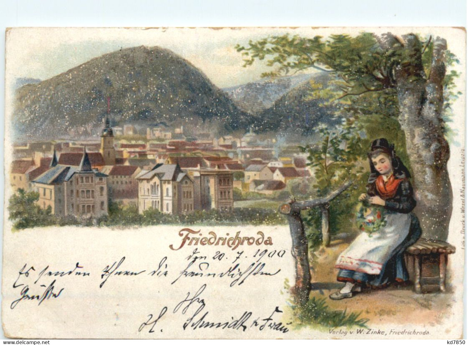 Friedrichroda - Litho Mit Plastikperlen - Friedrichroda