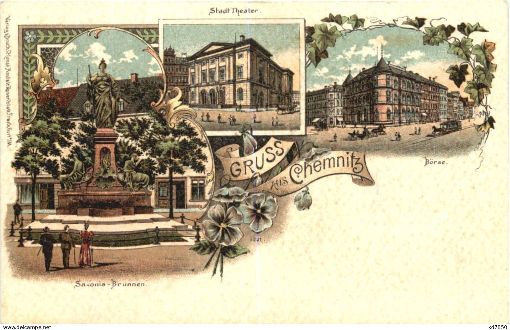 Gruss Aus Chemnitz - Litho - Chemnitz