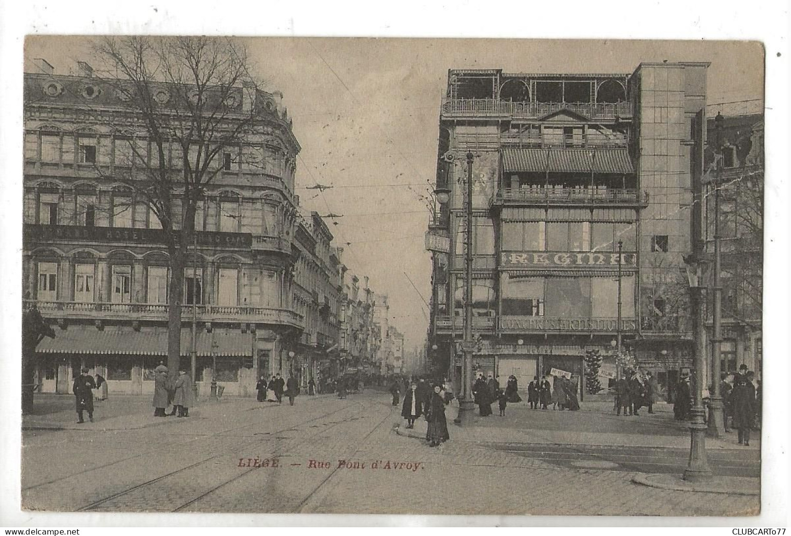 Liège (Belgique, Liège) : Le Magasin "Regina" à L'entrée De La Rue Du Pont D'Avroy Env 1911 (animé) PF - Liège