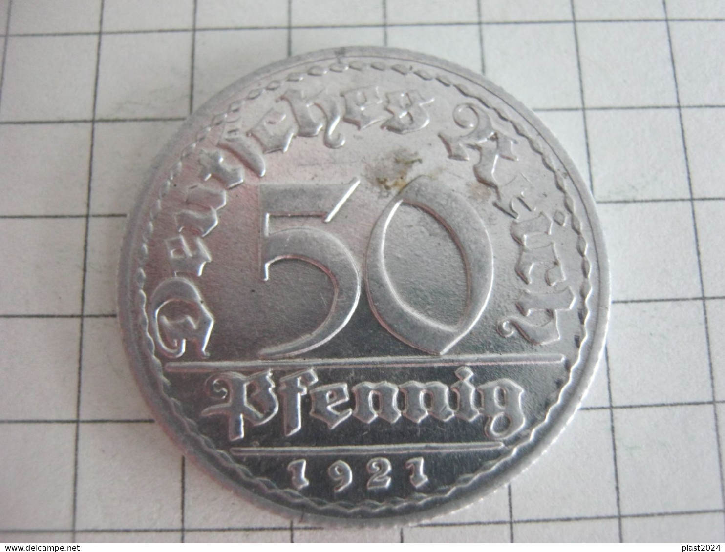 Germany 50 Pfennig 1921 D - 50 Rentenpfennig & 50 Reichspfennig