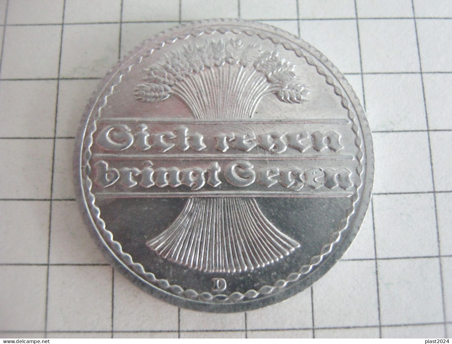 Germany 50 Pfennig 1921 D - 50 Rentenpfennig & 50 Reichspfennig