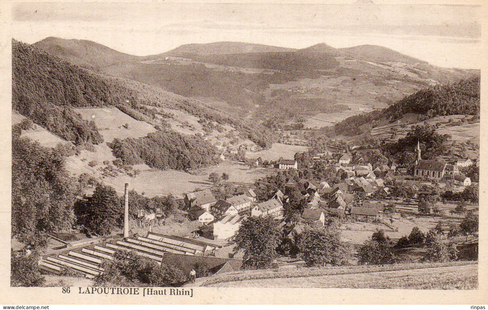 (68) LAPOUTROIE Vue Générale , Usine Oblitéré En 1929 (Haut Rhin) - Other & Unclassified