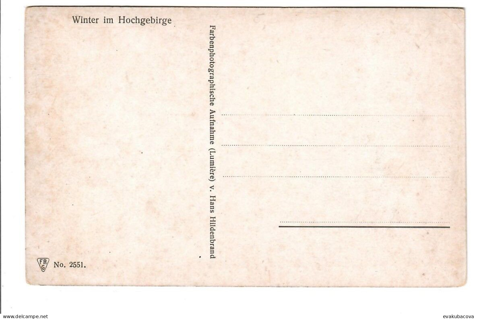 Hochgebirge. - Andere & Zonder Classificatie