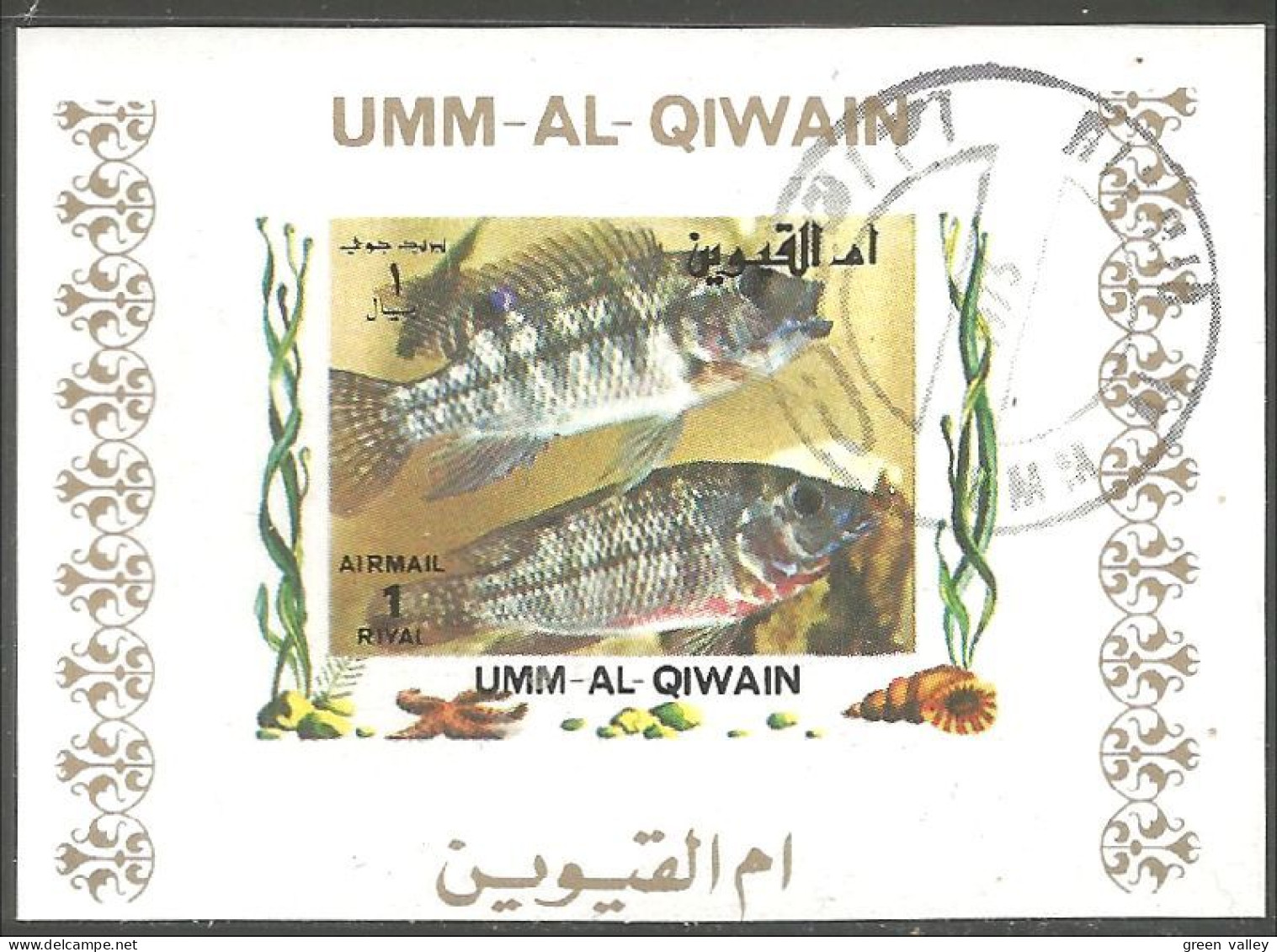 FI-66a Um Al Qiwain Feuillet Poisson Fish Fisch Pesce Pescado Peixe Vis Sheet - Fishes