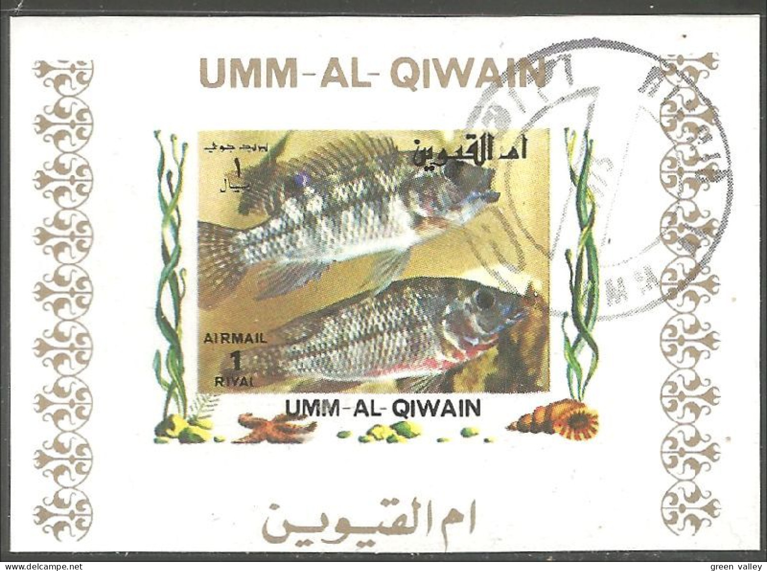 FI-66a Um Al Qiwain Feuillet Poisson Fish Fisch Pesce Pescado Peixe Vis Sheet - Vissen