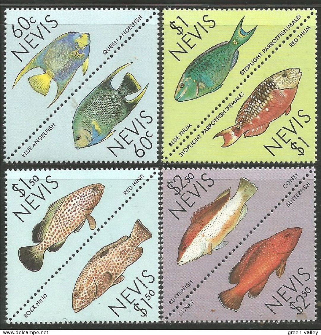 FI-40a Nevis Poisson Fish Fisch Pesce Pescado Peixe Vis MNH ** Neuf SC - Fishes