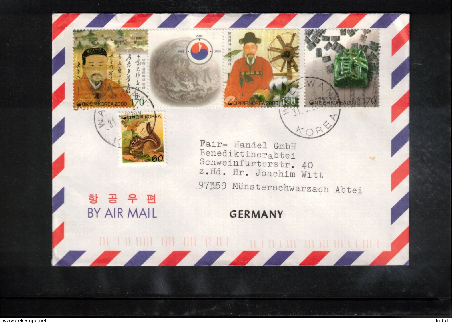 South Korea 2000 Millenium Interesting Airmail Letter - Korea (Süd-)