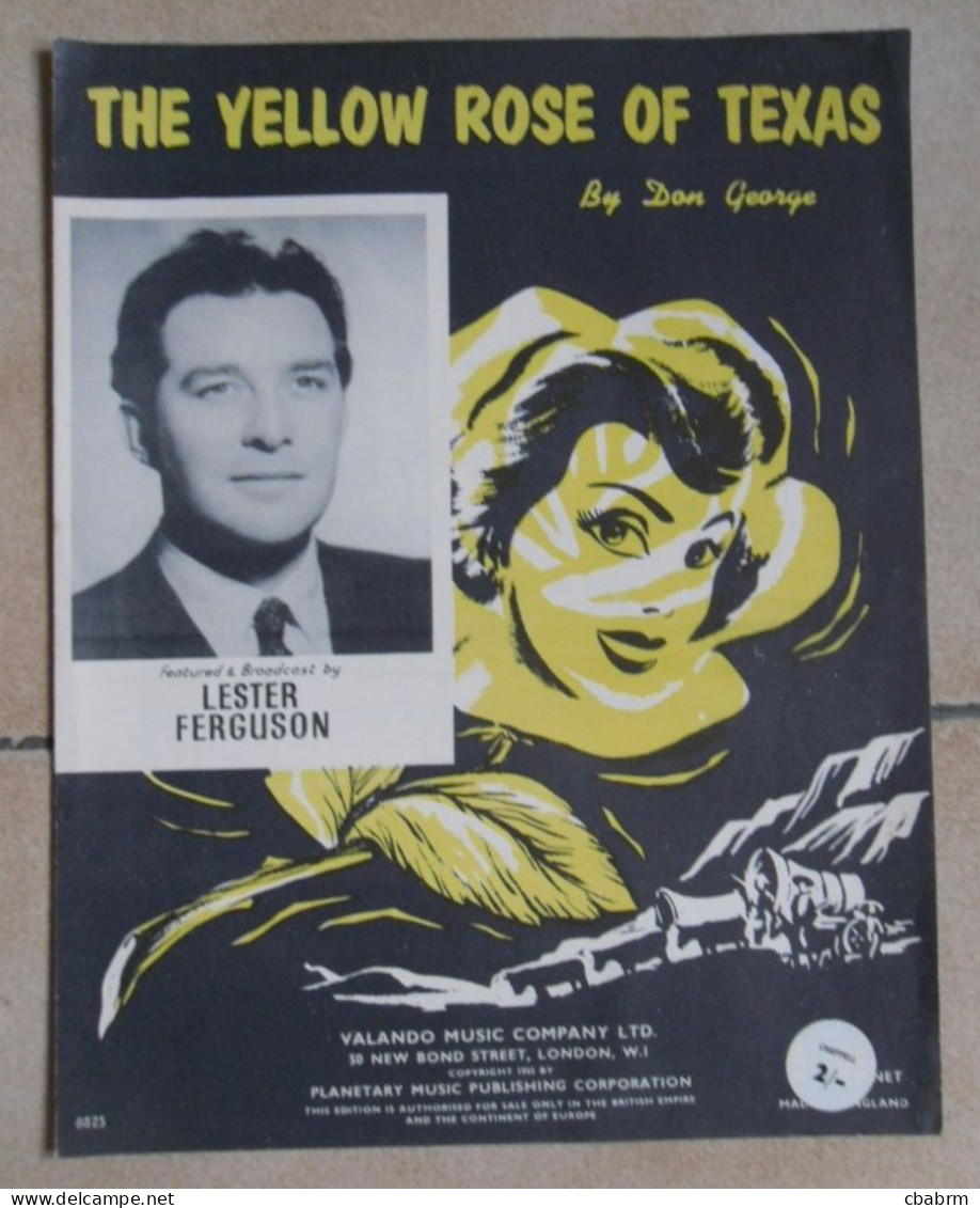 PARTITION THE YELLOW ROSE OF TEXAS LESTER FERGUSON En 1955 - Partitions Musicales Anciennes