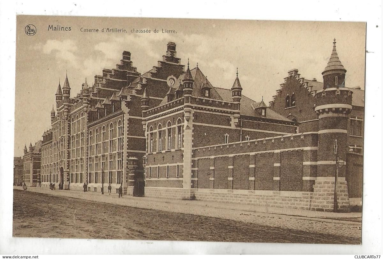 Malines (Belgique, Anvers) : La Caserne D'Artillerie Chaussée De Lierre Env 1910 (animé) PF - Malines