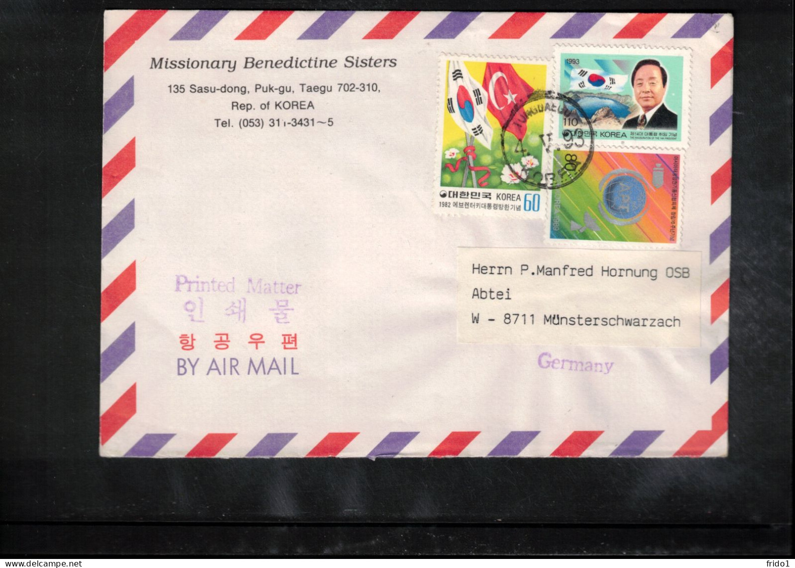 South Korea 1993 Interesting Airmail Letter - Korea (Süd-)