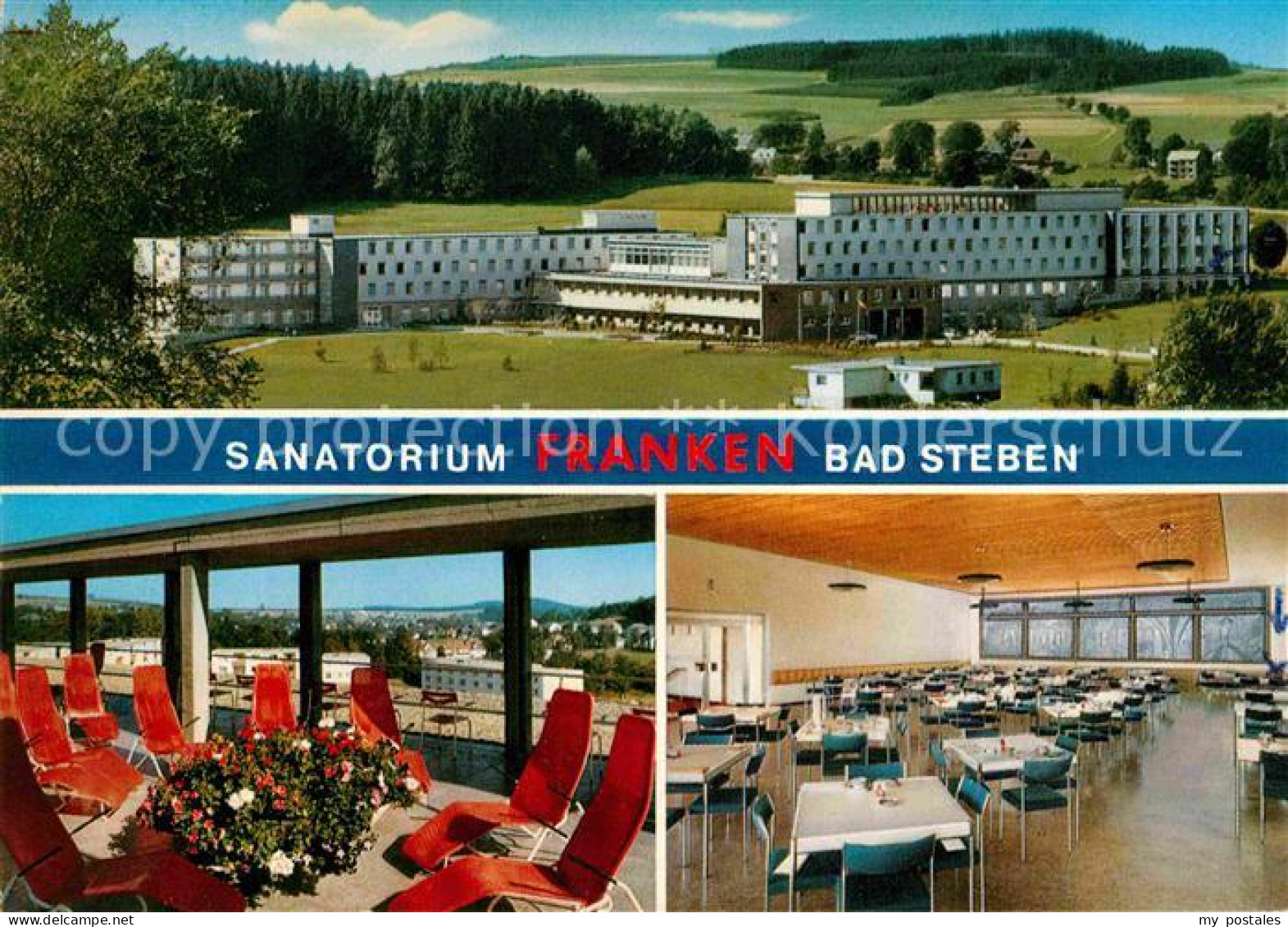72836186 Bad Steben Sanatorium Franken Kurklinik Terrasse Speisesaal Bad Steben - Bad Steben