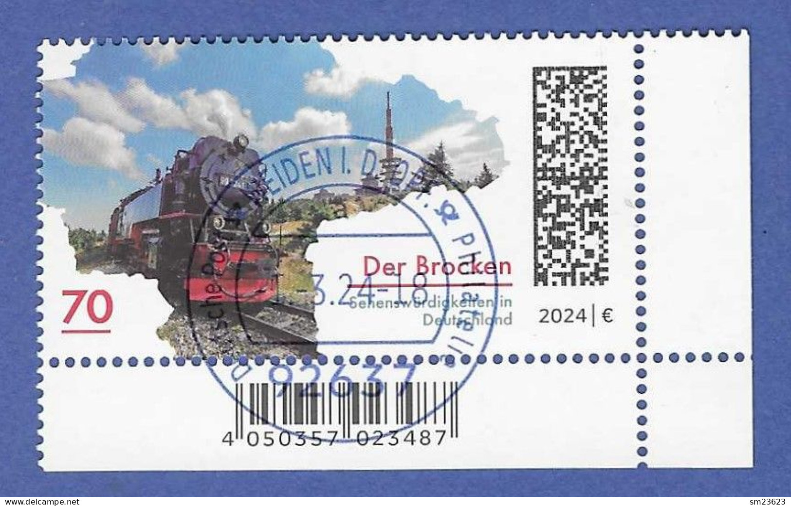 BRD 2024 Mi.Nr. 3817 , Der Brocken / Sachsen - Anhalt - Gestempelt / Fine Used / (o) - Oblitérés