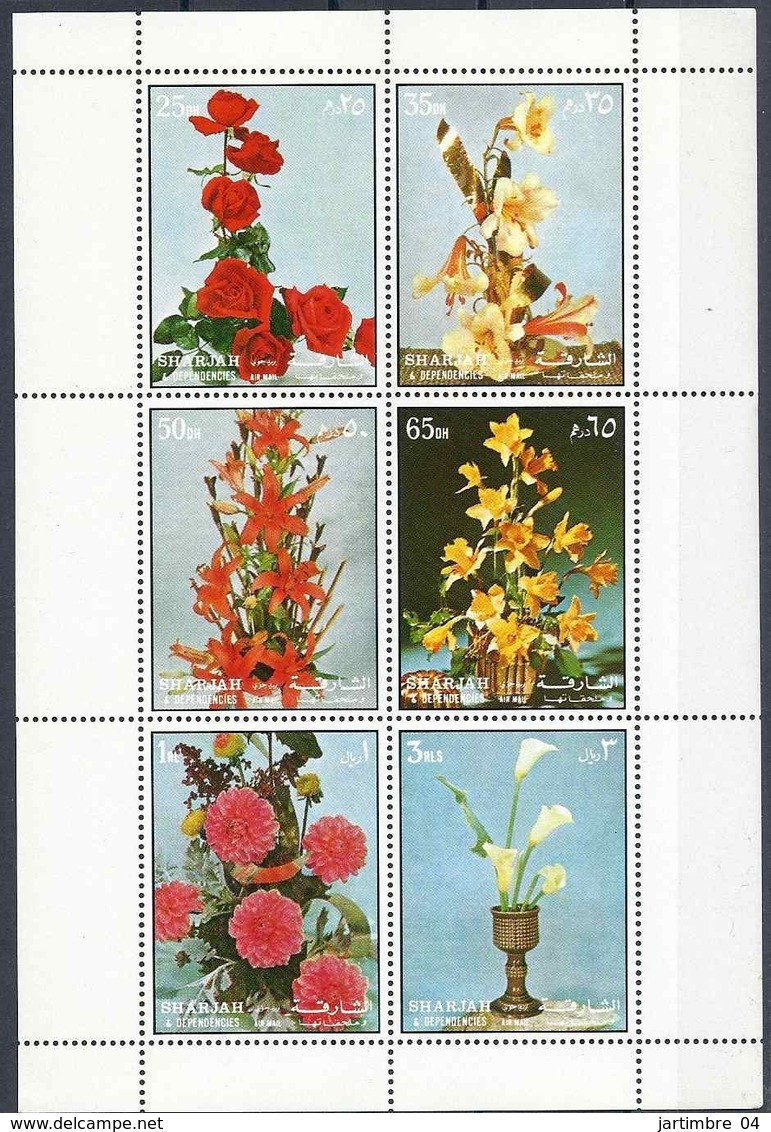 1972 SHARJAH Michel 1210-15 ** Fleurs, Bouquets - Sharjah