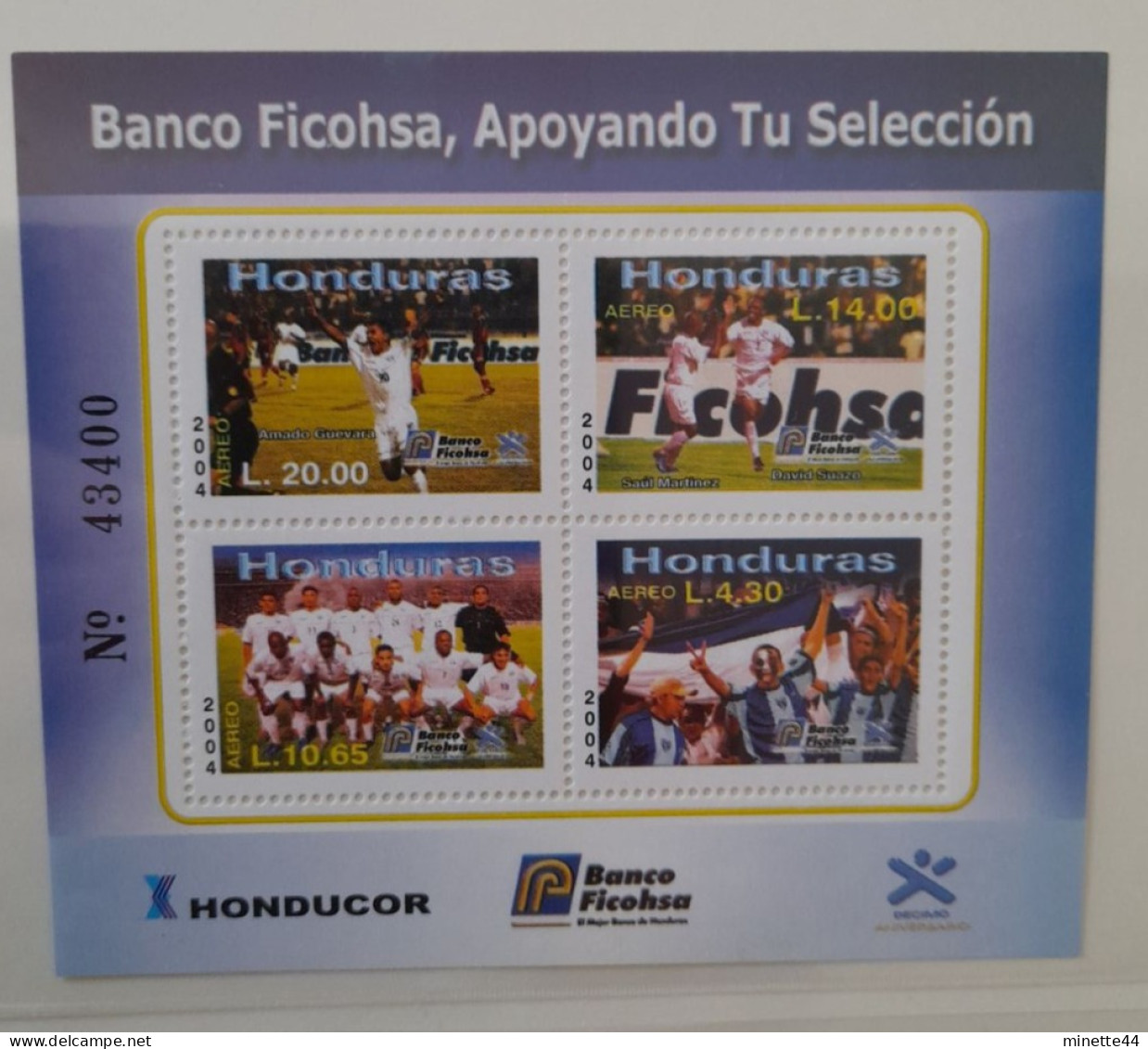 HONDURAS 2004 MNH** 4 STAMPS FULL SET  FOOTBALL FUSSBALL SOCCER CALCIO VOETBAL FUTBOL FUTEBOL FOOT FOTBAL - Ungebraucht