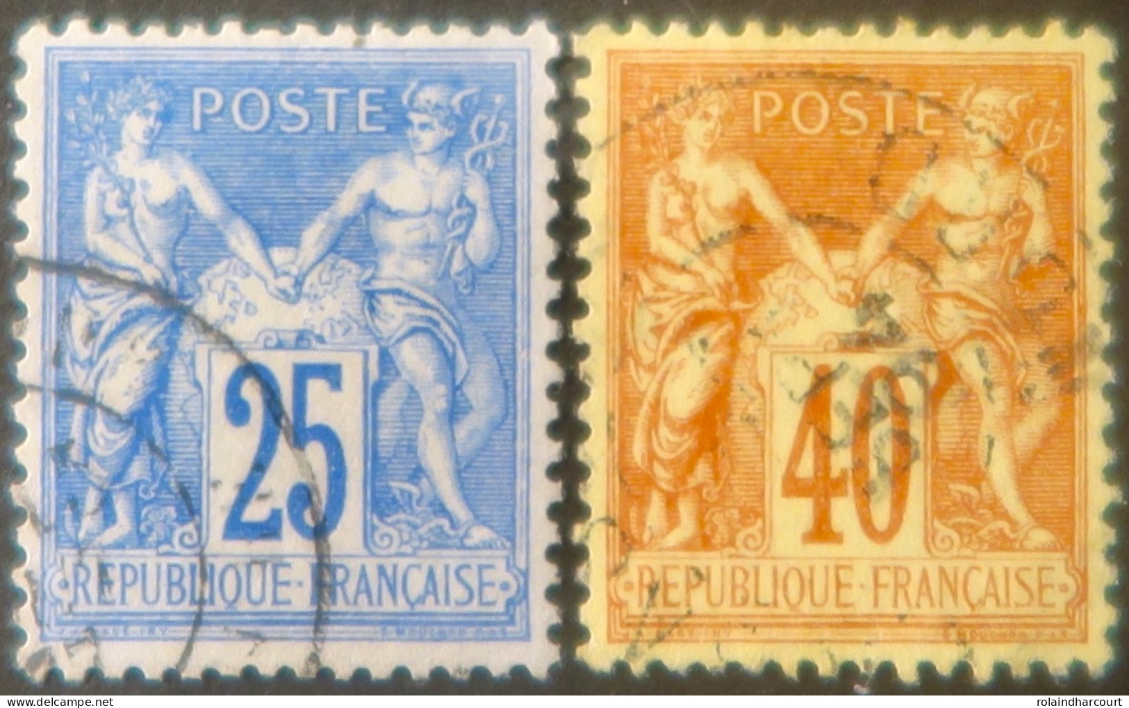 R1311/3145 - FRANCE - SAGE TYPE II N°79 CàD - LUXE - TRES BON CENTRAGE + SAGE TYPE II N°94 CàD - LUXE - T.B. CENTRAGE - 1876-1898 Sage (Type II)