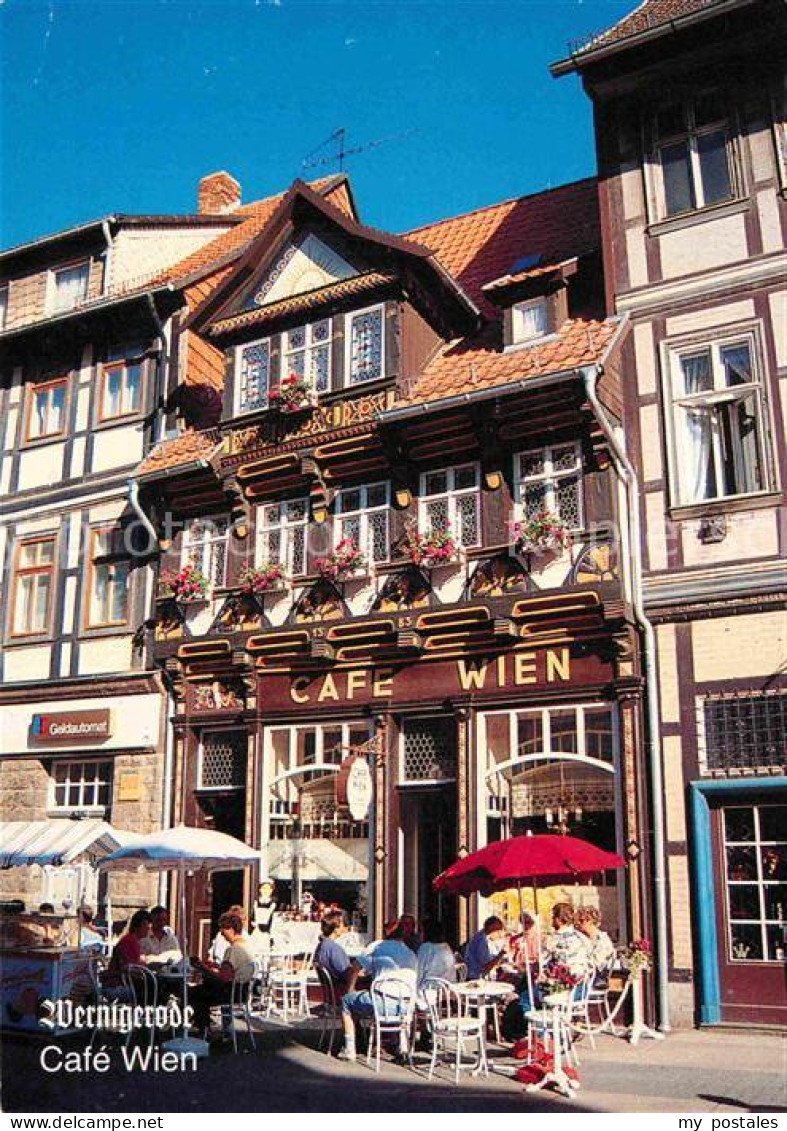 72835080 Wernigerode Harz Cafe Wien Strassencafe Fachwerkhaus Wernigerode - Wernigerode