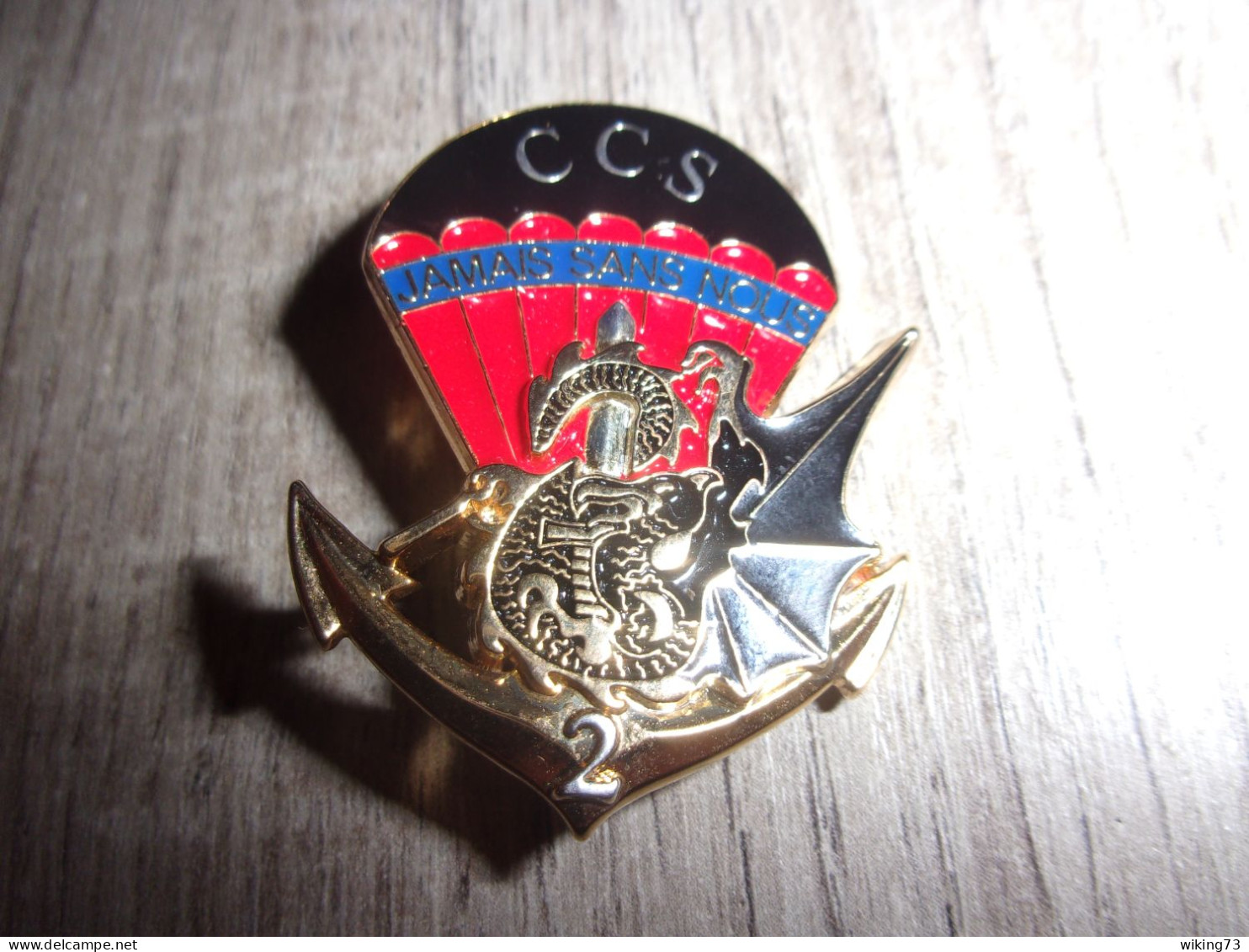 Insigne CCS 2° Régiment Parachutiste D' Infanterie De Marine - Matriculé - RPIMa - Armée De Terre