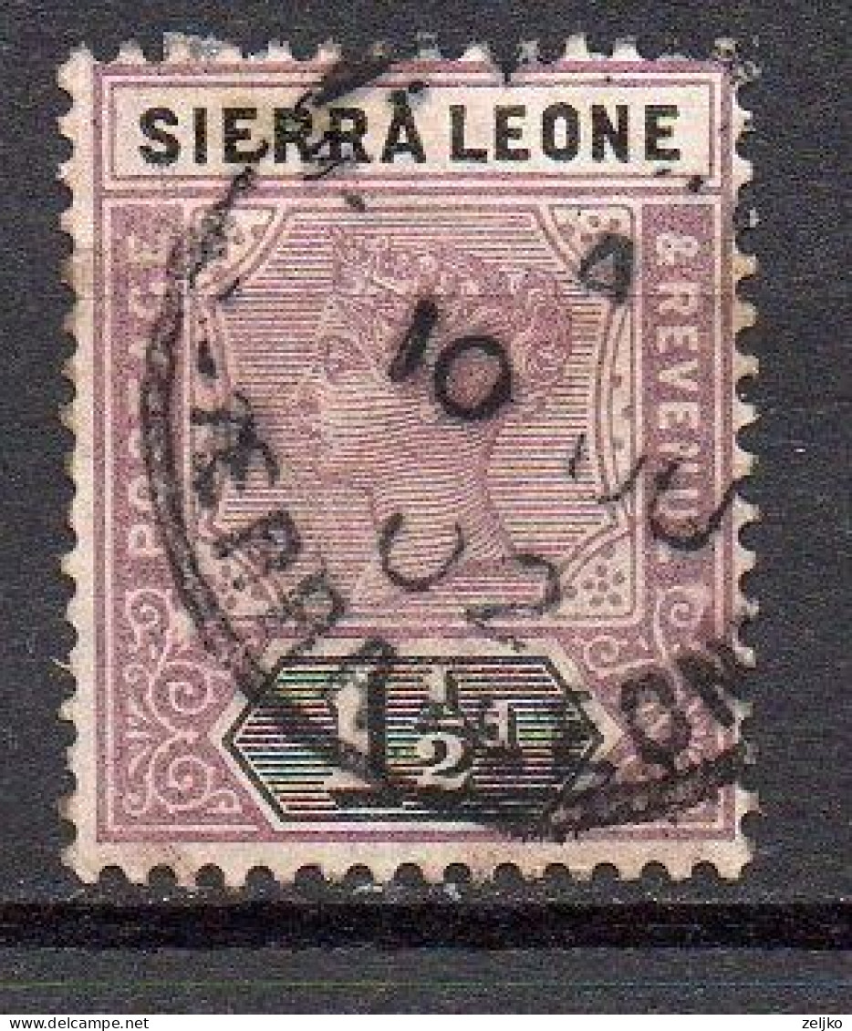 Sierra Leone, Used, 1897, Michel 26, Queen Victoria - Sierra Leona (...-1960)