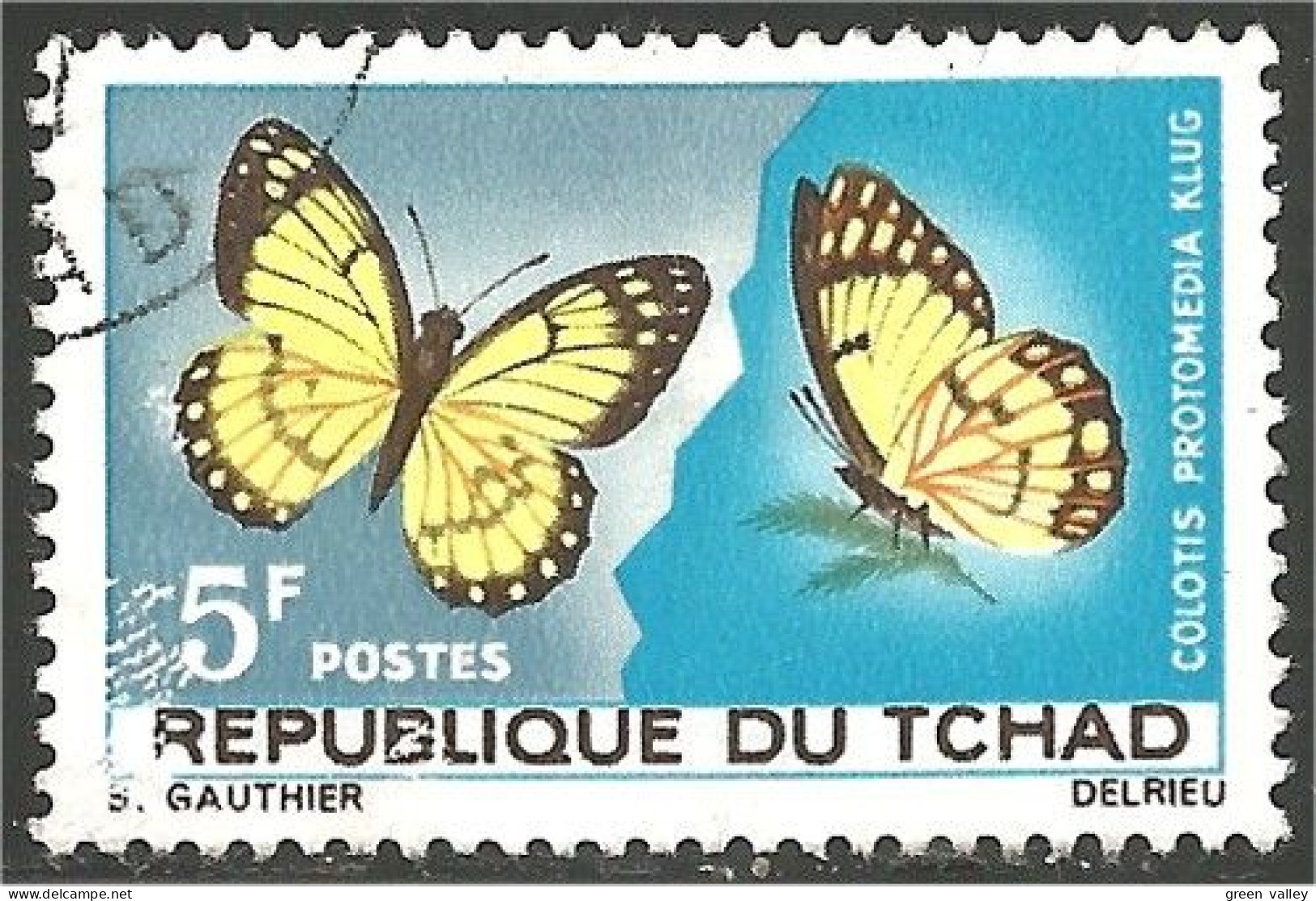 IN-32 Tchad Papillon Butterfly Butterflies Farfalla Mariposa Schmetterling Vlinder - Papillons