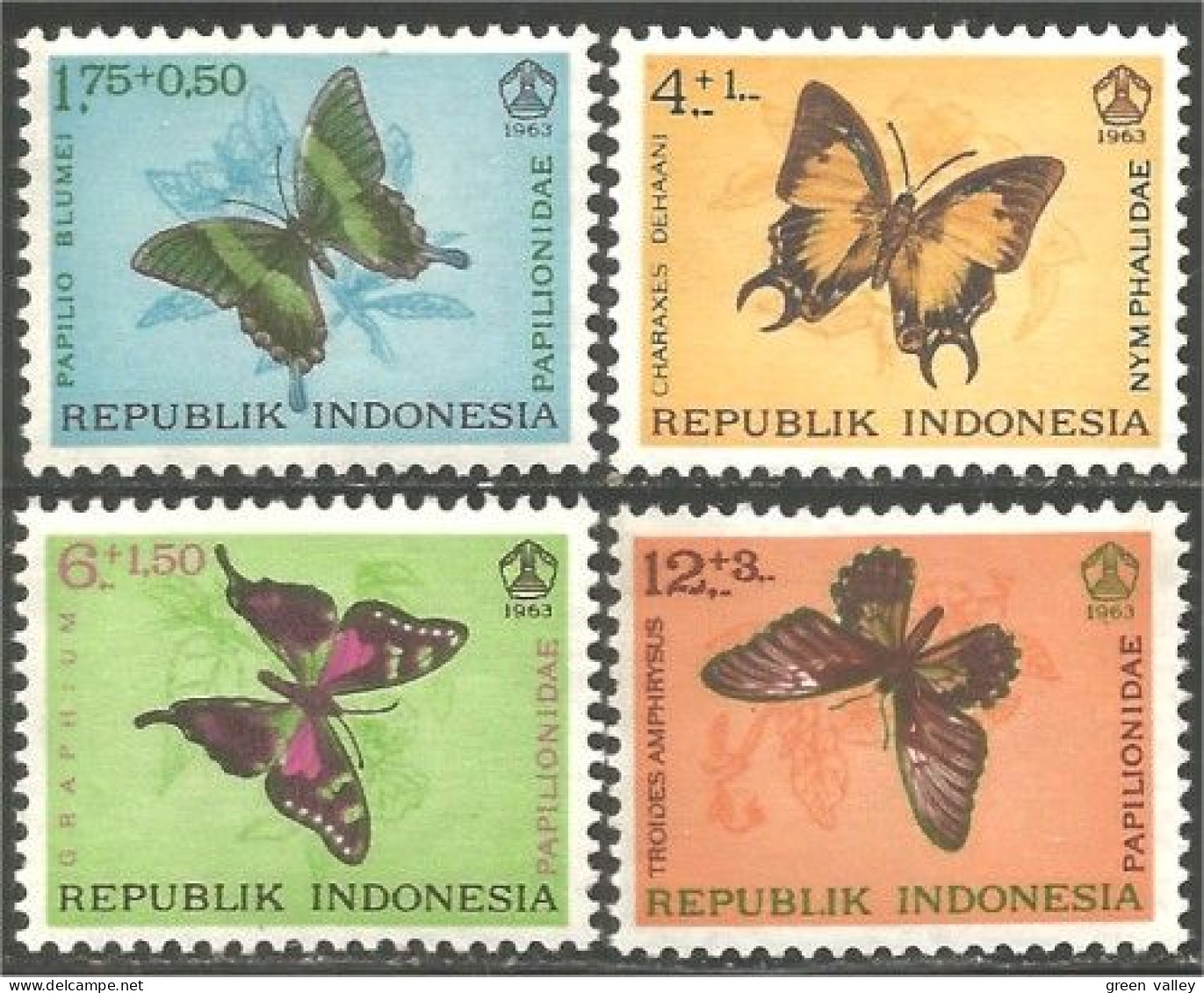 IN-16 Indonesia Papillon Butterfly Butterflies Farfalla Mariposa Schmetterling Vlinder MH * Neuf CH - Schmetterlinge