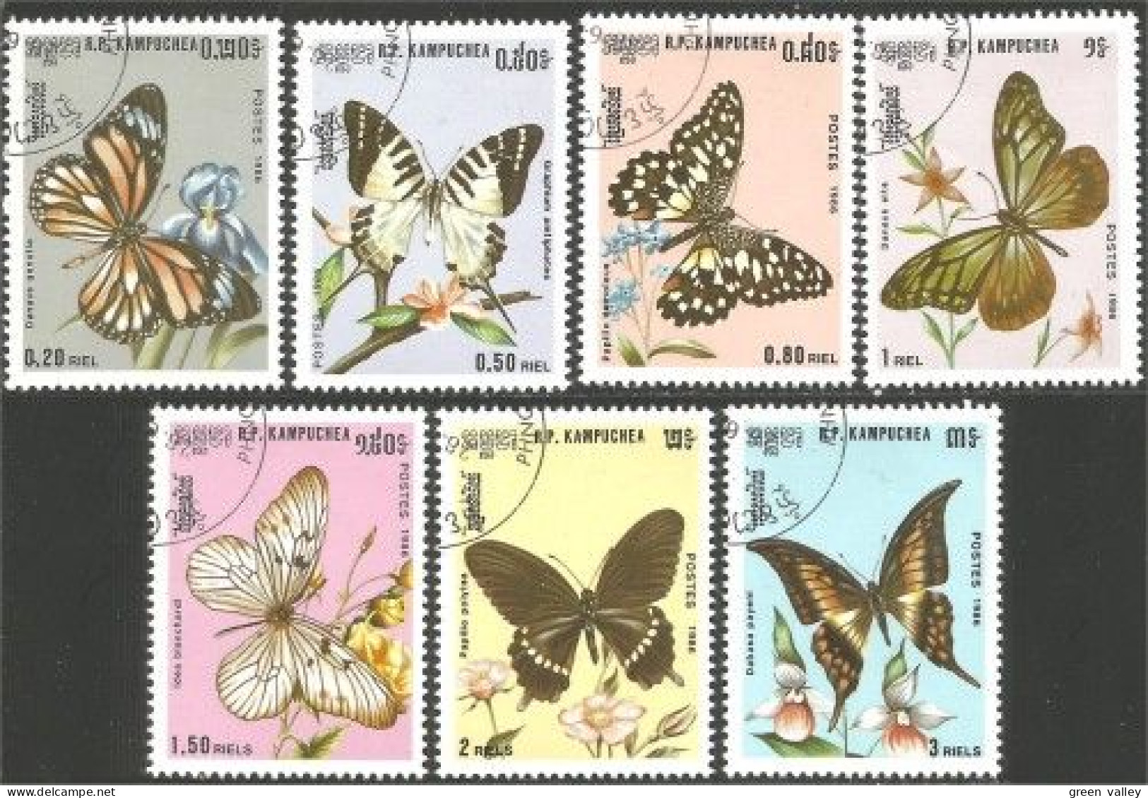 IN-19 Kampuchea Papillon Butterfly Butterflies Farfalla Mariposa Schmetterling Vlinder MNH - Farfalle