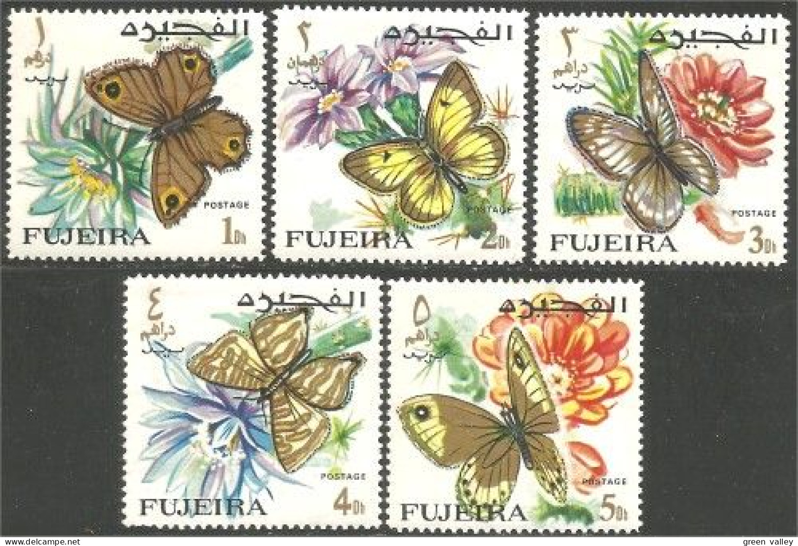 IN-11 Fujeira Papillon Butterfly Butterflies Farfalla Mariposa Schmetterling Vlinder MNH ** Neuf SC - Butterflies