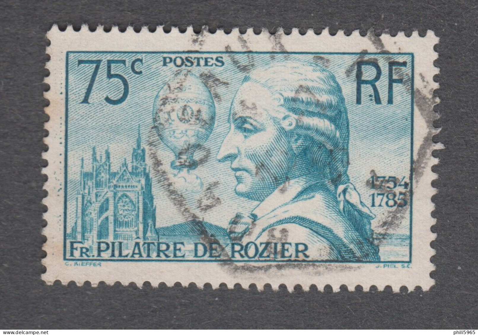France Oblitérés - N° 313 - Pilâtre De Rozier Et Mongolfière - TB - Gebraucht