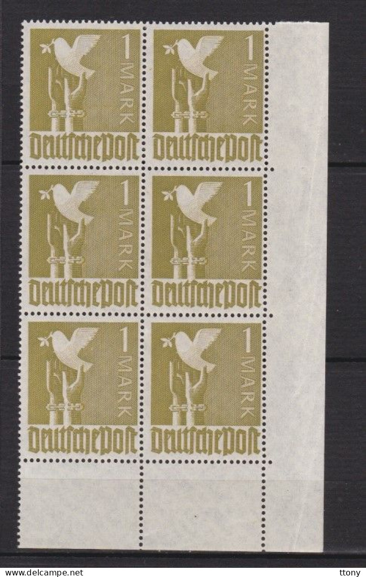 Un Bloc    6  Timbres   1 Mark   N°  959  **   Allemagne   Occupation Alliée   Zone Interalliée AAS   Deutsche Post - Nuovi