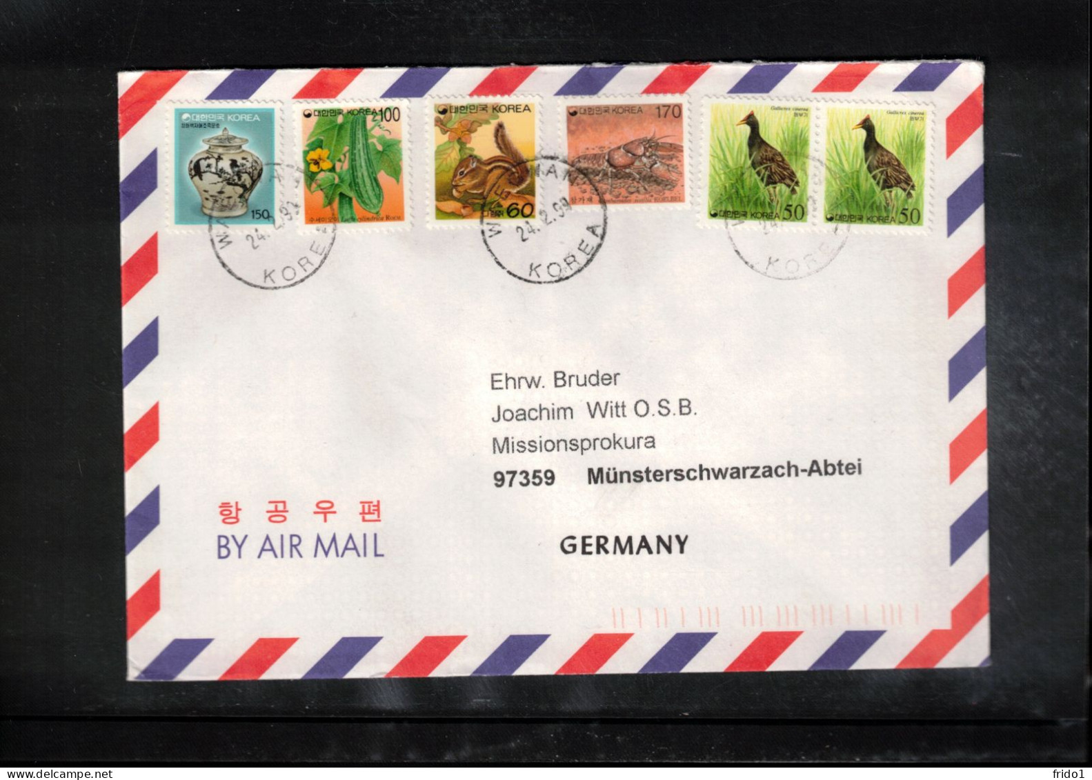 South Korea 1999 Animals+Plants Interesting Airmail Letter - Corée Du Sud