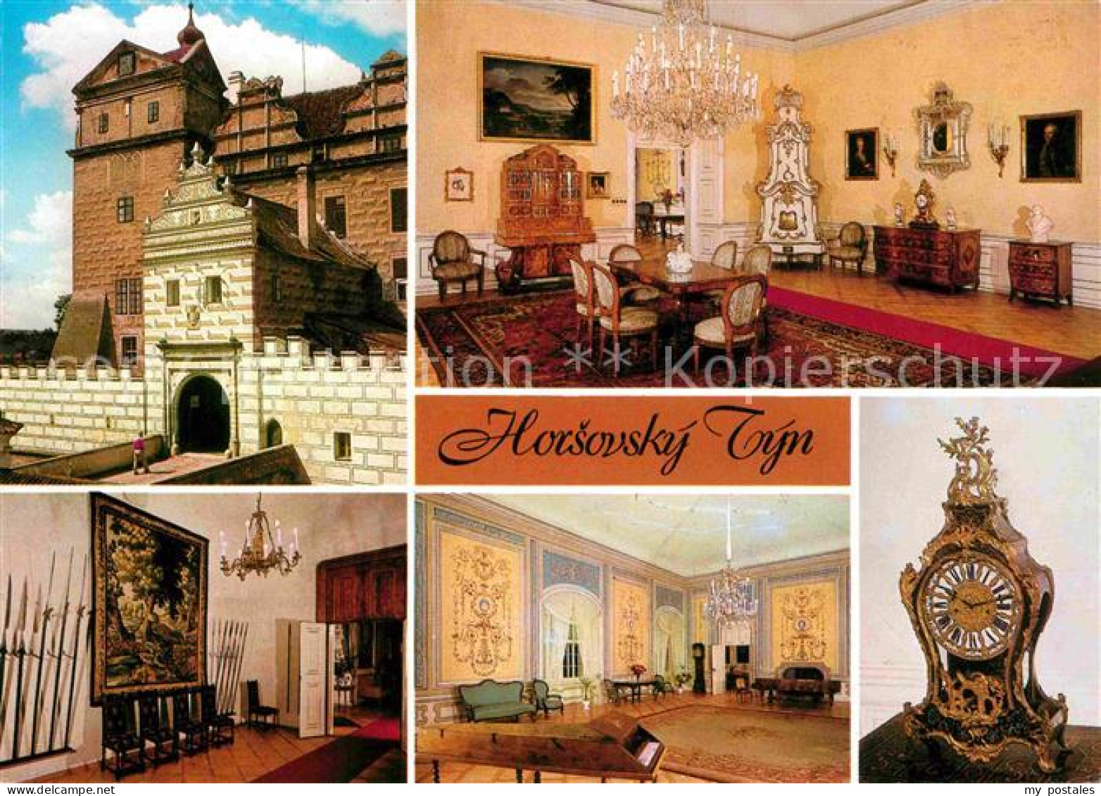72833836 Horsovsky Tyn Bischofteinitz Zamek Schloss Saal Kronleuchter Standuhr H - Tschechische Republik