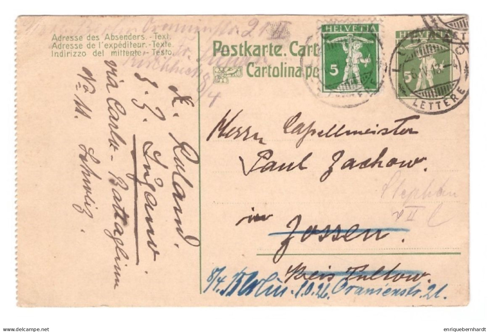 HELVETIA // POSTKARTE // 1913 - Other & Unclassified