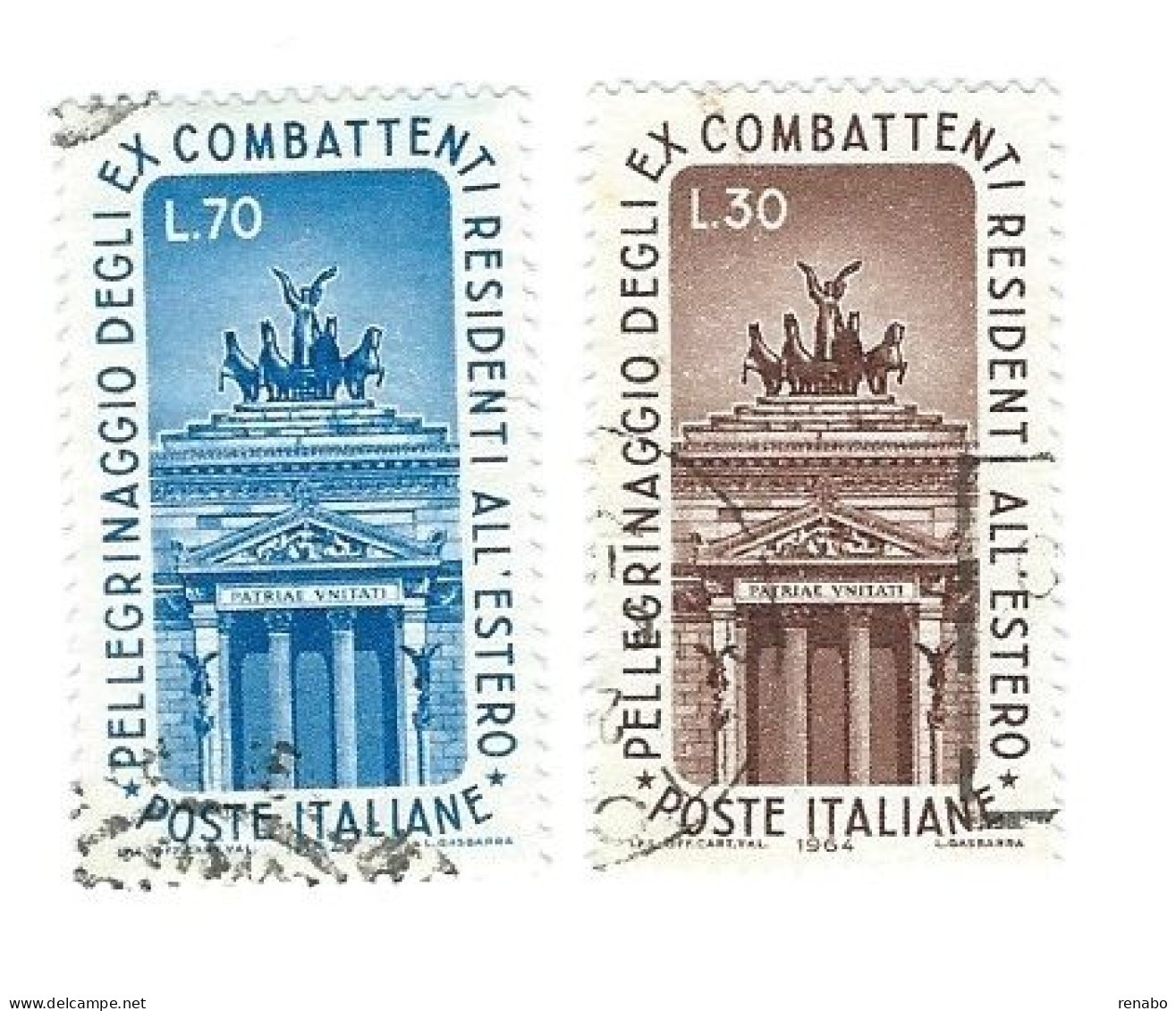 Italia 1964 : Ex Combattenti Residenti All' Estero . Serie Completa , Usata - 1961-70: Usati
