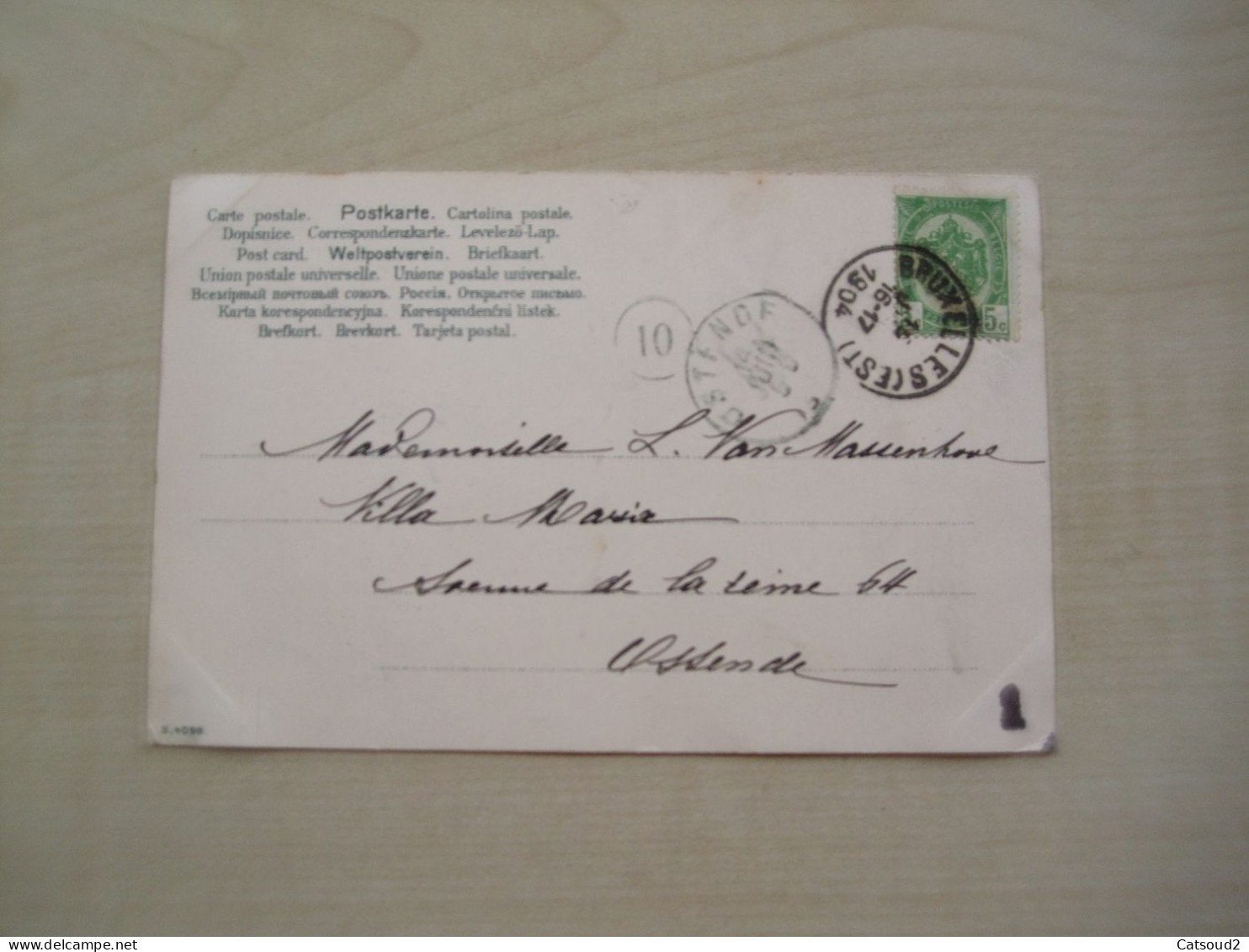 Carte Postale Ancienne 1904 CATHARINA KLEIN Roses - Fiori