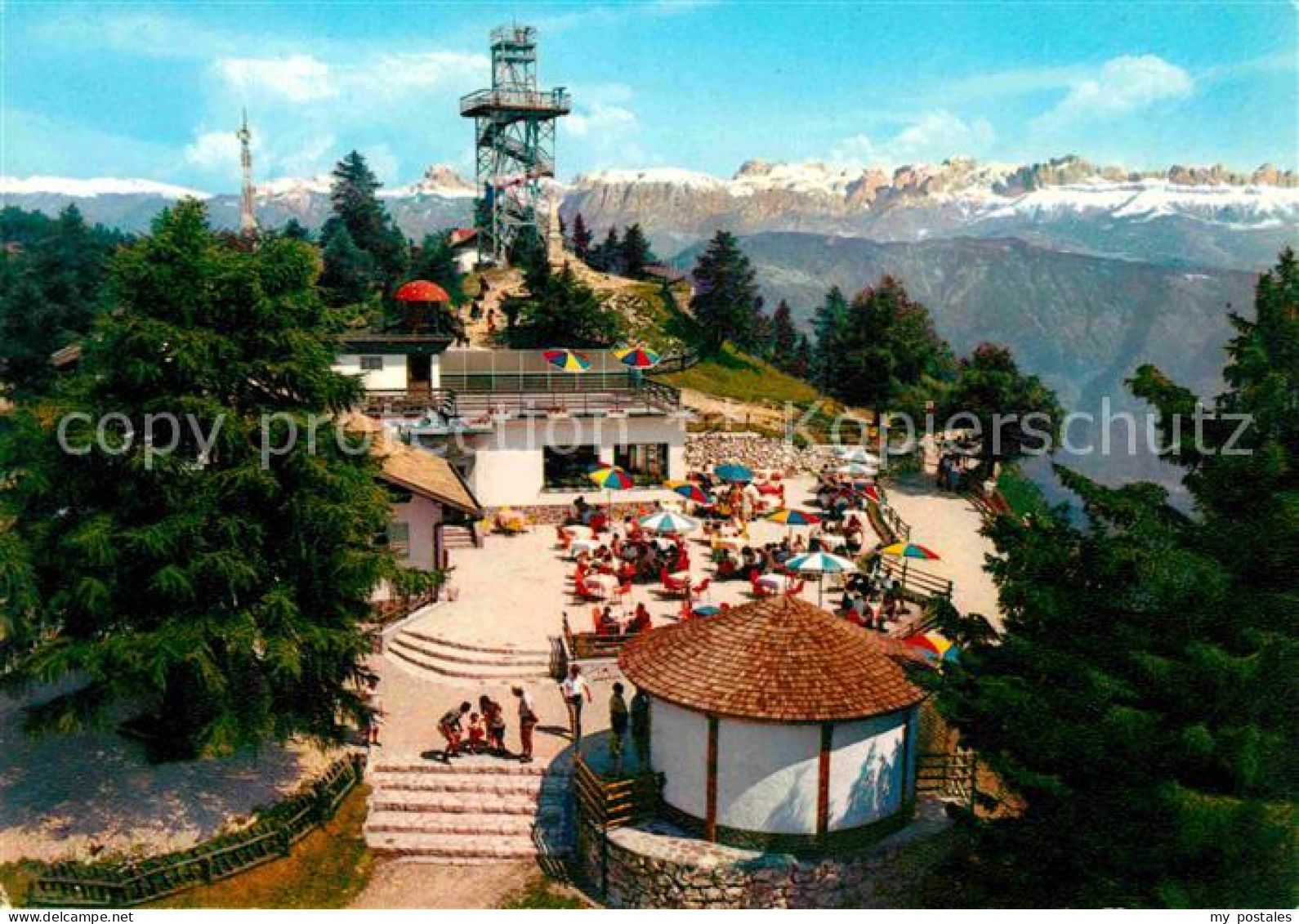 72833776 Passo Mendola Hotel Facchin Monte Penegal Aussichtsturm Fernsicht Alpen - Sonstige & Ohne Zuordnung