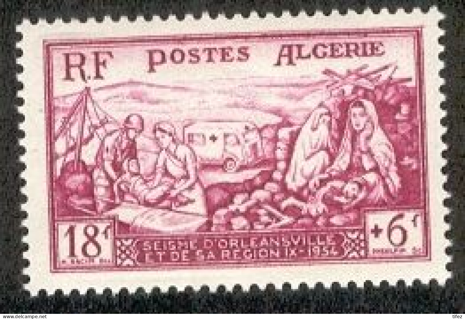 Année 1954-N°321 Neuf**MNH : Au Profit Des Sinistrés Du Séisme D'Orléansville (18f.+6f. ) - Nuovi