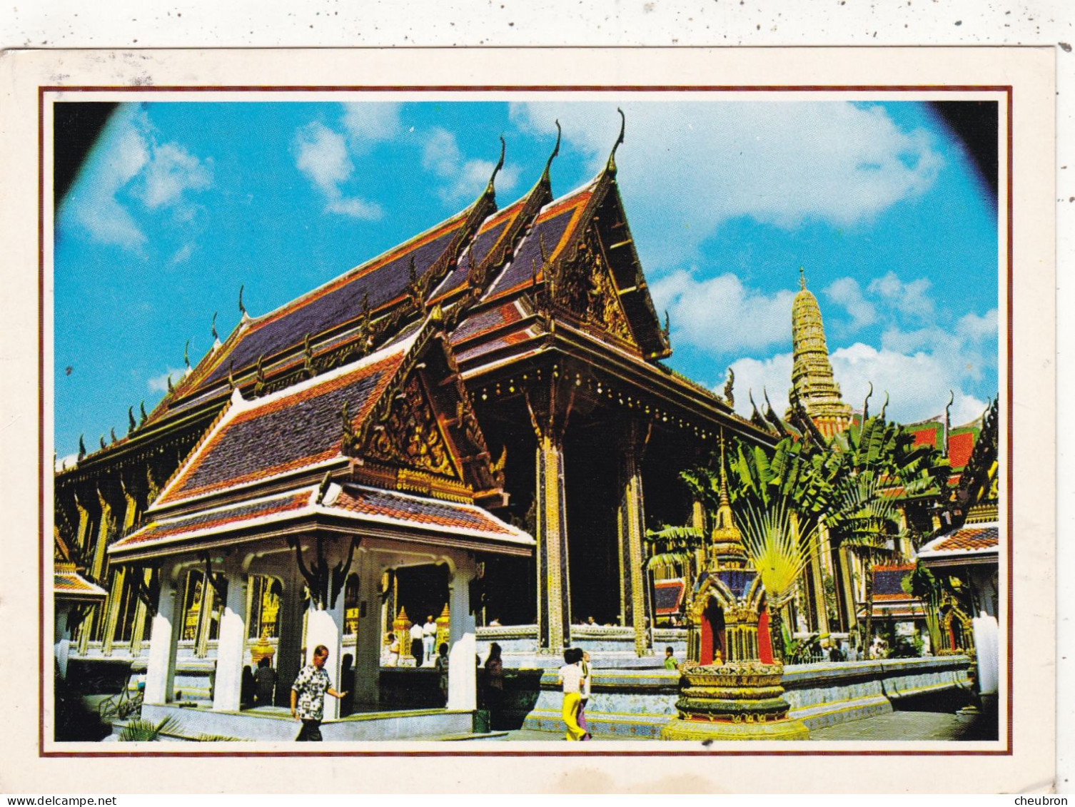 THAILANDE.. BANGKOK (ENVOYE DE). " A PART OF WAT PHRA KEO AS TEMPLE OF EMERALD BUDDHA   ". ANNEE 1987 + TEXTE + TIMBRE - Thaïland