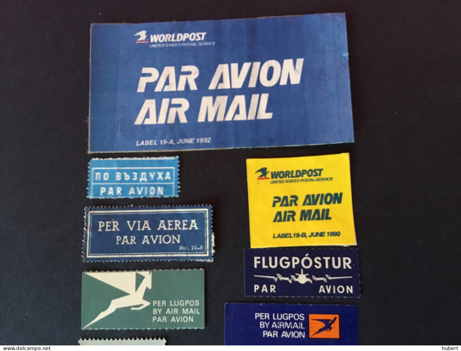 Vignettes Par Avion - Airmail  - Per Lugpos- Via Aerea - Vignetten (Erinnophilie)