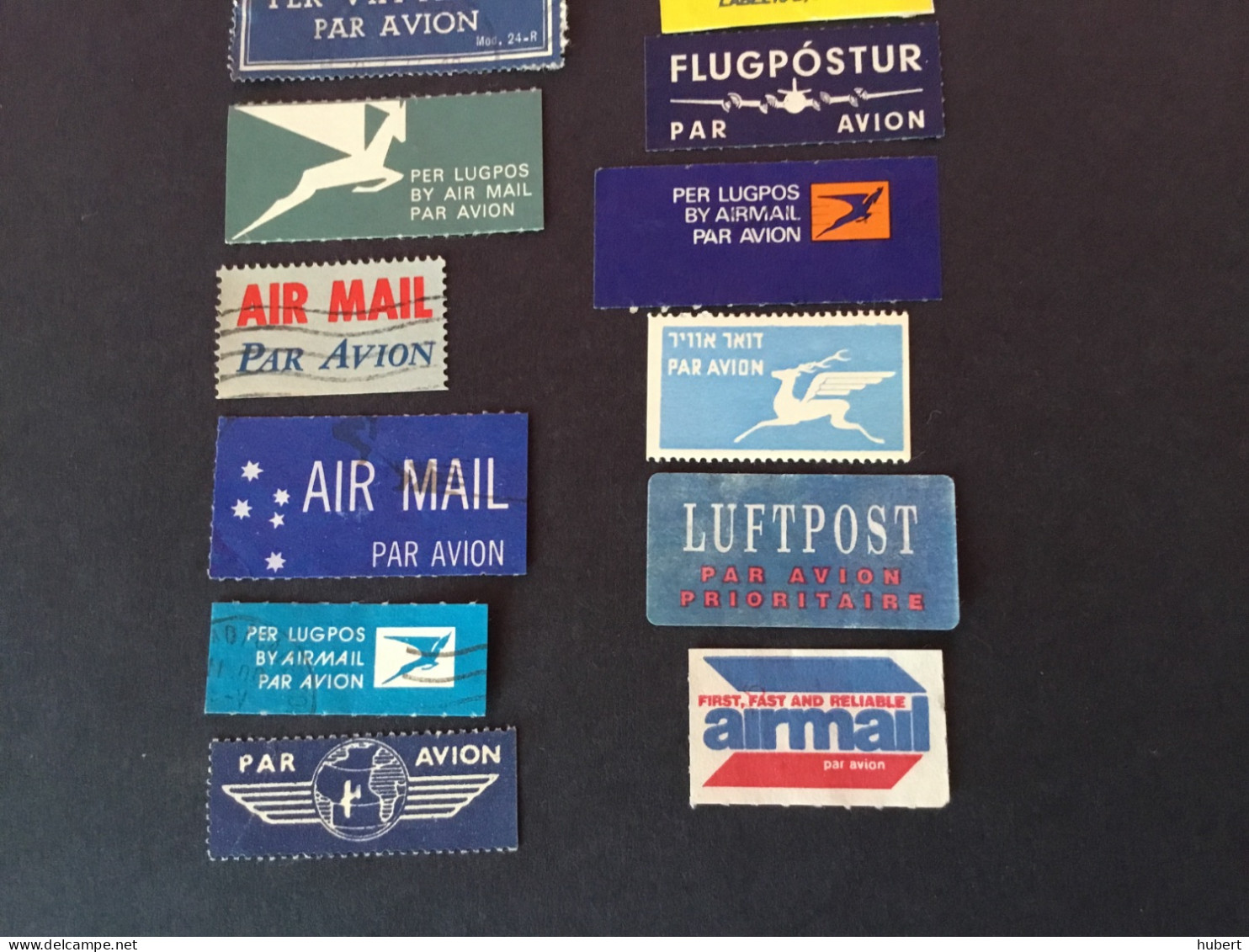 Vignettes Par Avion - Airmail  - Per Lugpos- Via Aerea - Vignetten (Erinnophilie)