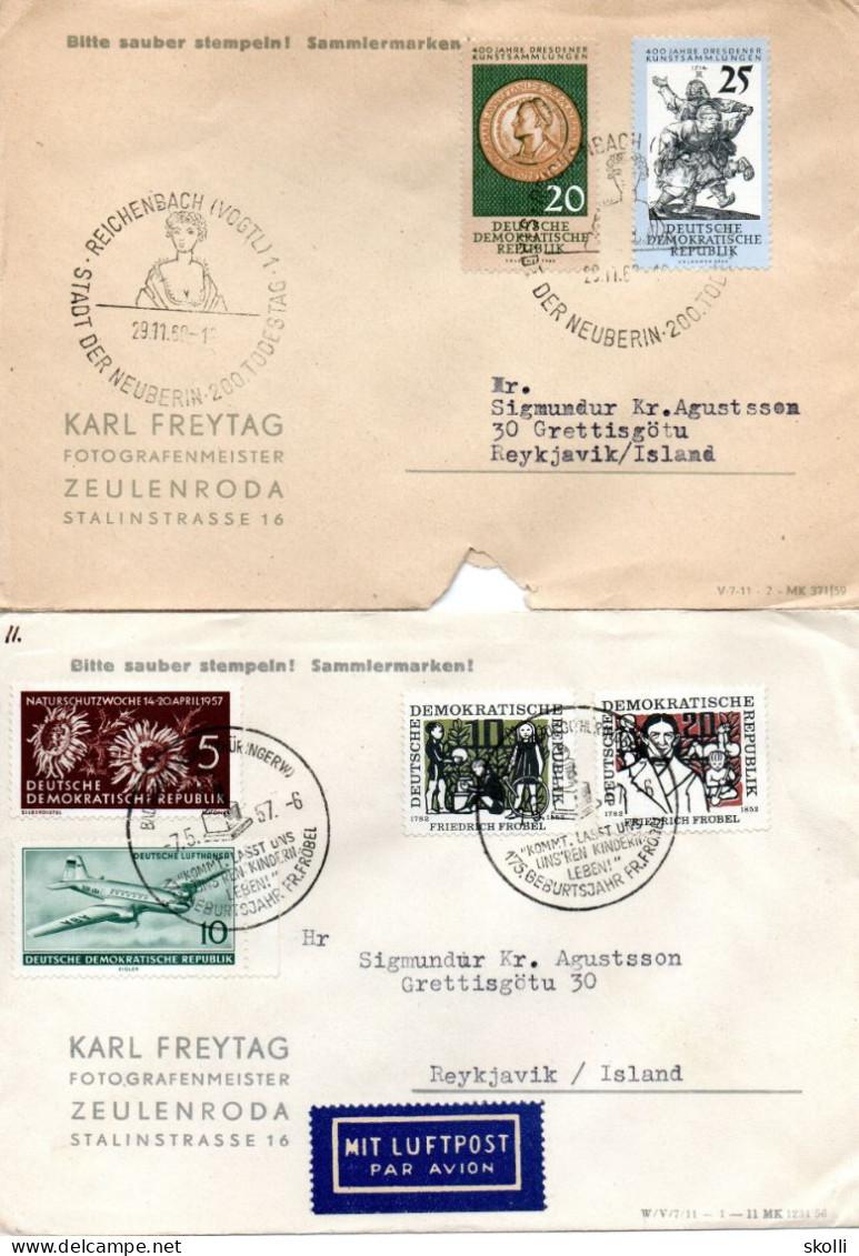 Germany DDR.  Two Cover With Commemoraltive Canselation - Autres & Non Classés