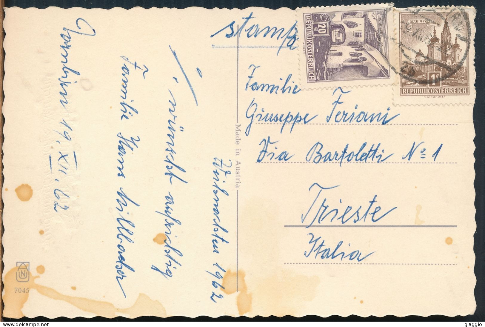 °°° 30983 - AUSTRIA - FROHE WEIHNACHTEN - 1962 With Stamps °°° - Andere & Zonder Classificatie