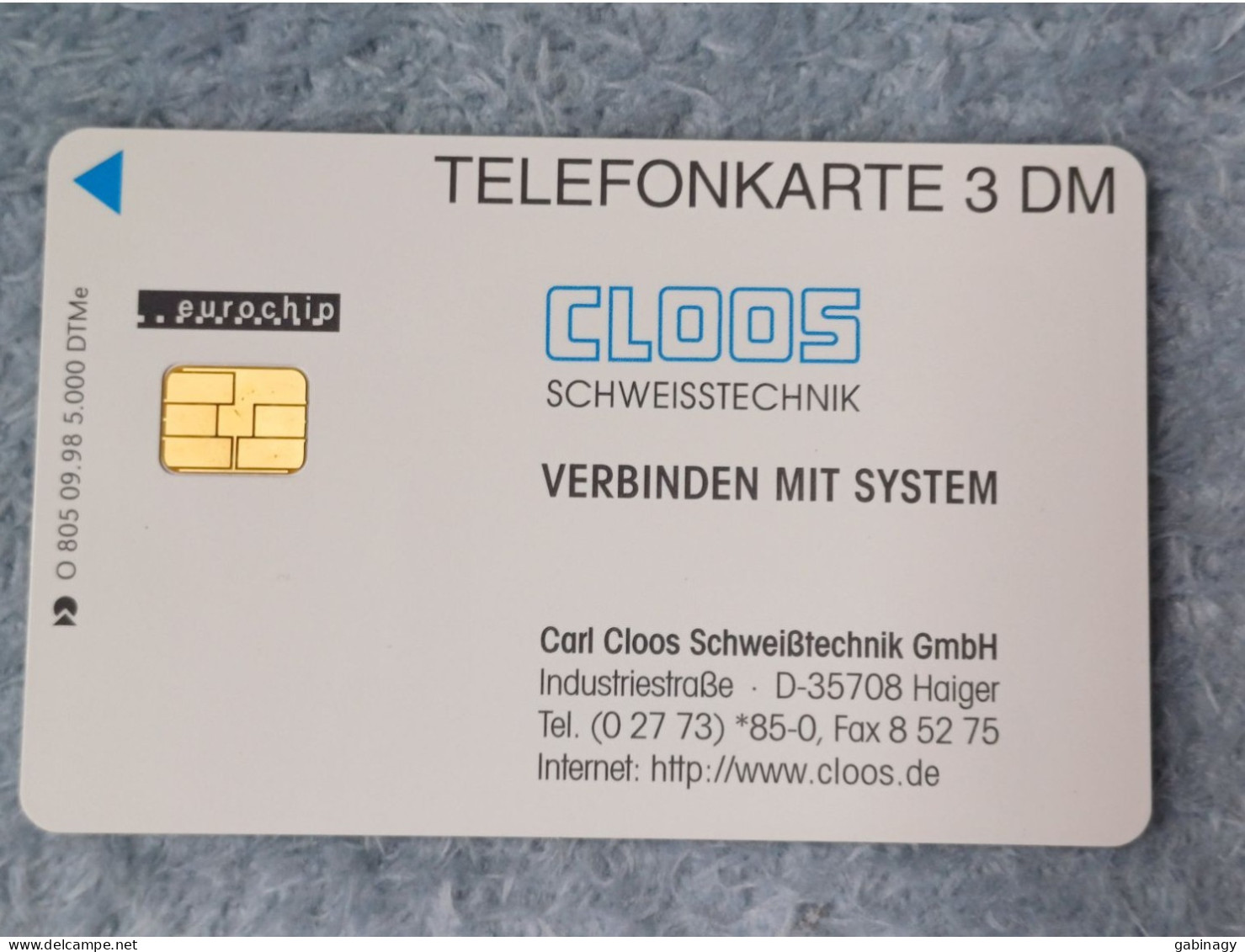 GERMANY-1159 - O 0805 - Carl Cloos Schweißtechnik - 5.000ex. - O-Serie : Serie Clienti Esclusi Dal Servizio Delle Collezioni