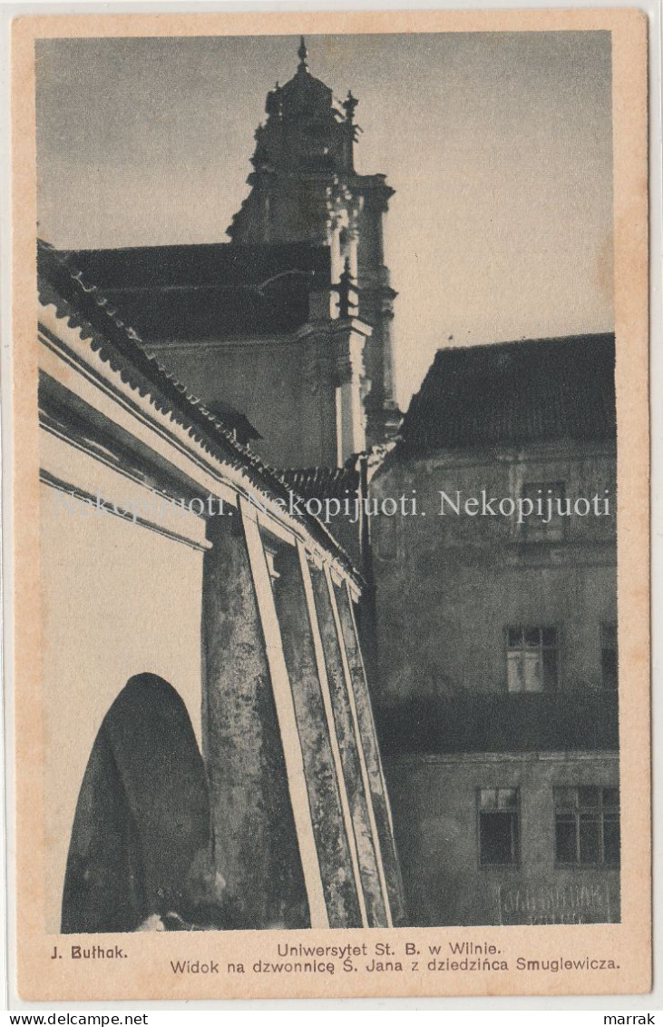 Vilnius, Vilniaus Universitetas, Šv. Jonų Bažnyčios Kiemas, J. Bulhak, Apie 1930 M. Atvirukas - Lituanie