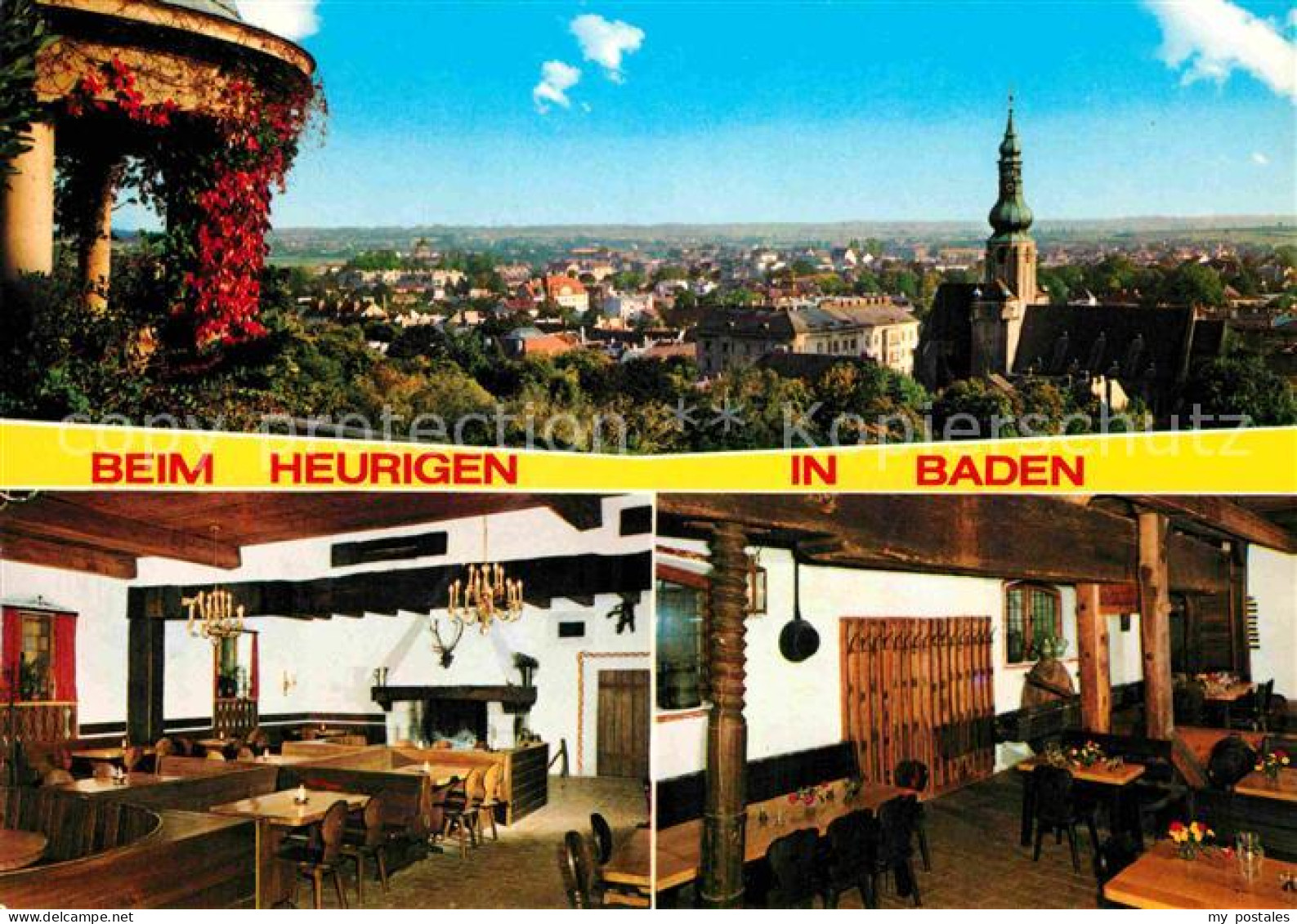 72832156 Baden Wien Beim Heurigen  Baden - Autres & Non Classés