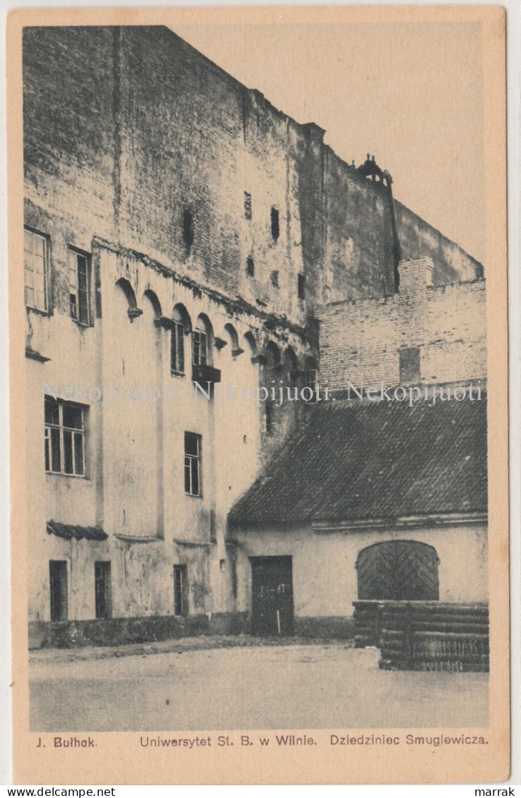 Vilnius, Vilniaus Universitetas, Smuglevičiaus Kiemas, J. Bulhak, Apie 1930 M. Atvirukas - Litauen