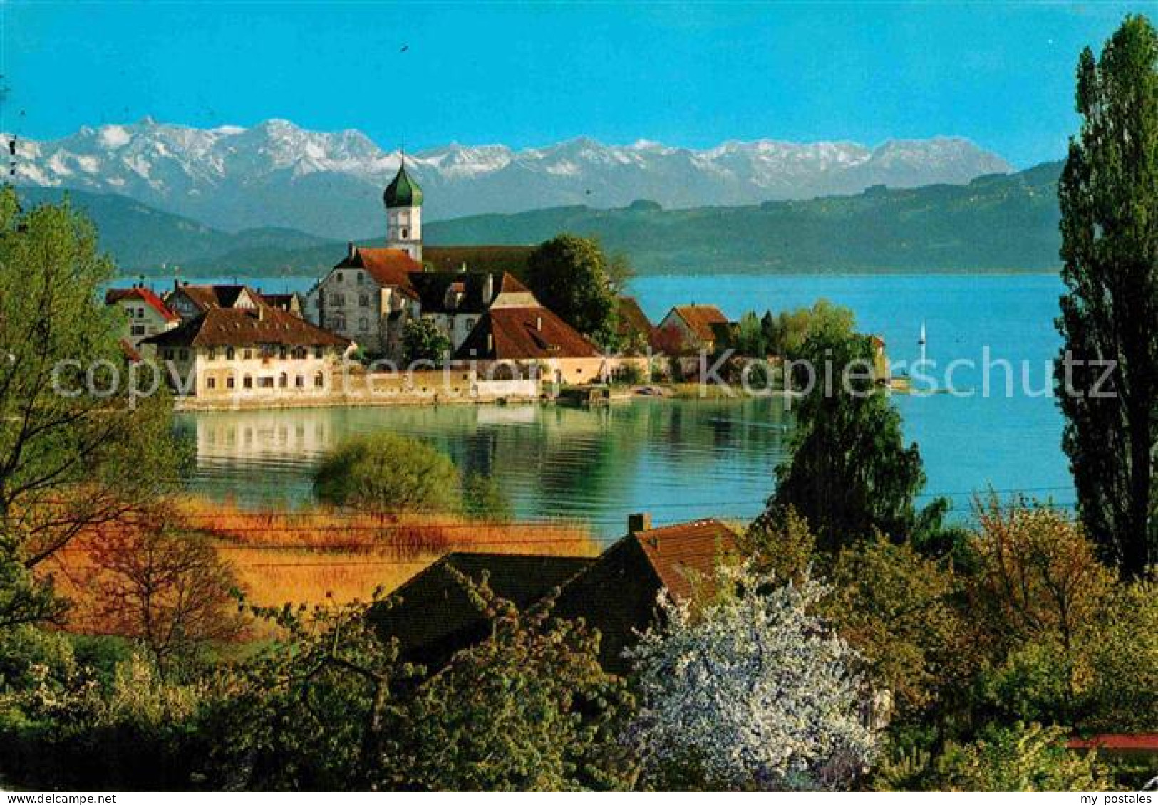 72832082 Wasserburg Bodensee Halbinsel Kirchenpartie Wasserburg (Bodensee) - Wasserburg A. Bodensee