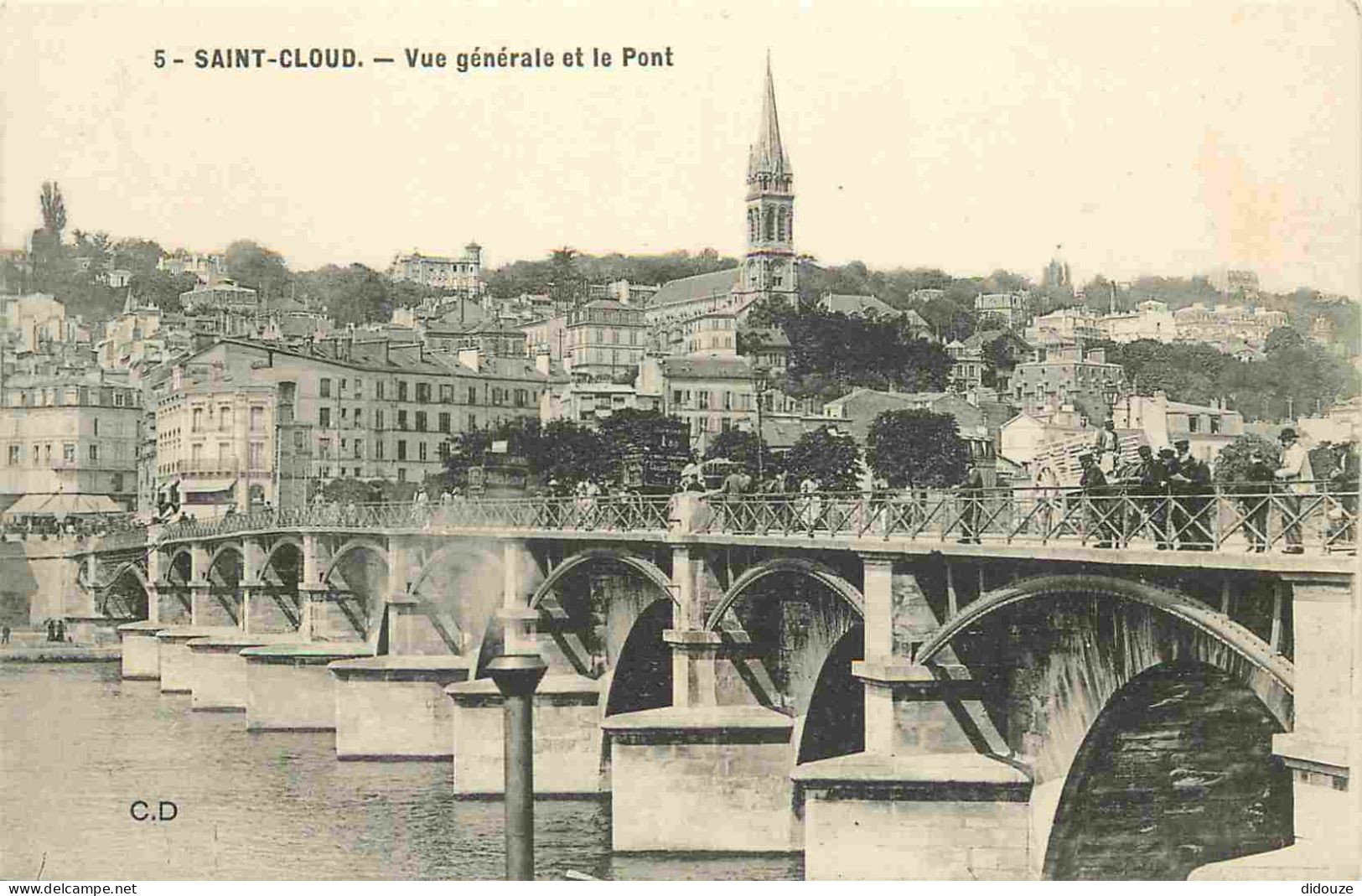 92 - Saint Cloud - Vue Générale Et Le Pont - Animée - CPA - Voir Scans Recto-Verso - Saint Cloud