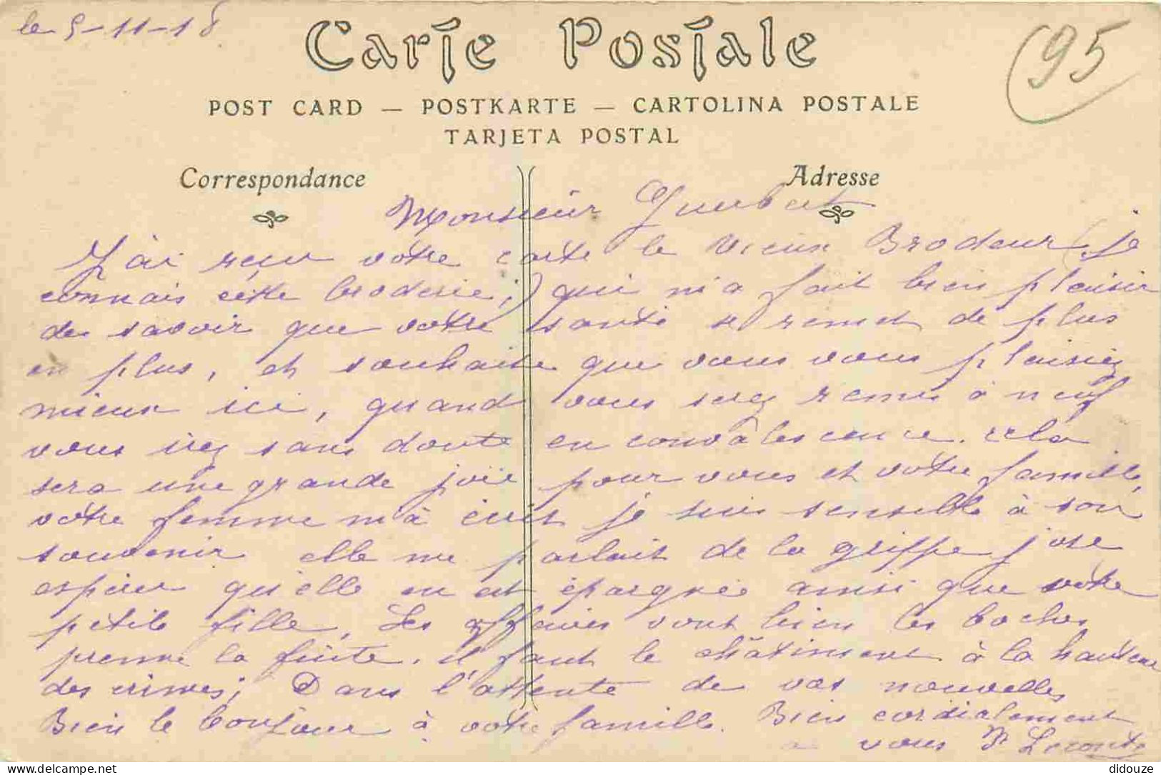 95 - Pontoise - Panorama Sur Saint Maclou - Correspondance - CPA - Voyagée En 1918 - Voir Scans Recto-Verso - Pontoise