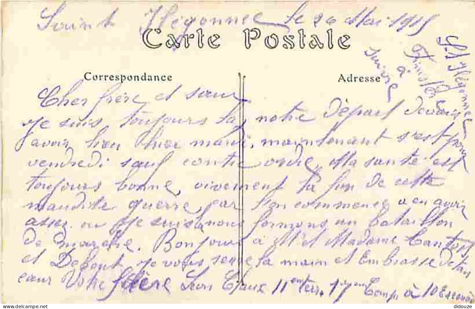 29 - Saint Thegonnec - Noce à La Sortie De L'Eglise - Animée - Voyagée En 1915 - CPA - Voir Scans Recto-Verso - Saint-Thégonnec